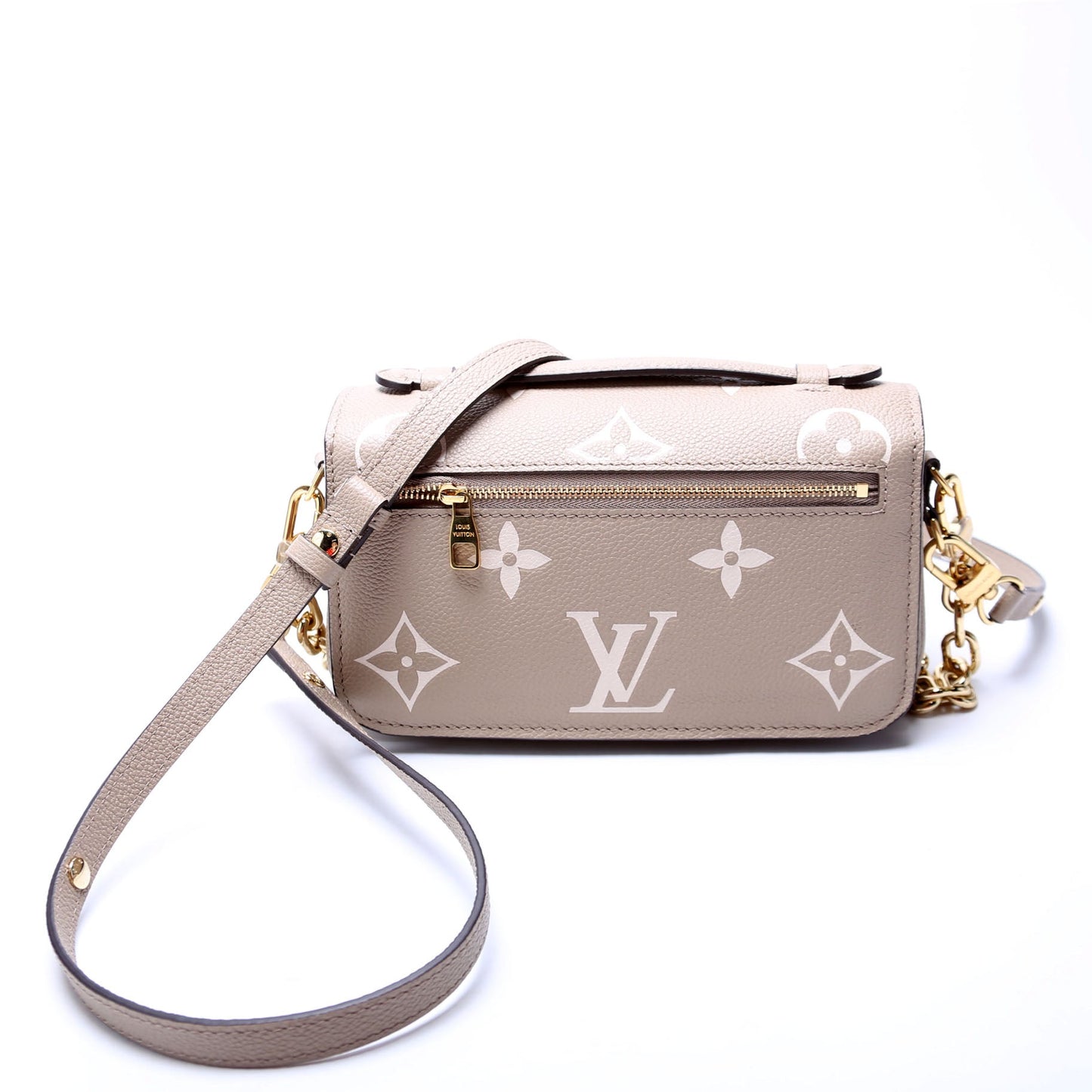 Louis Vuitton Pochette Metis East West Bicolor Empreinte Taupe