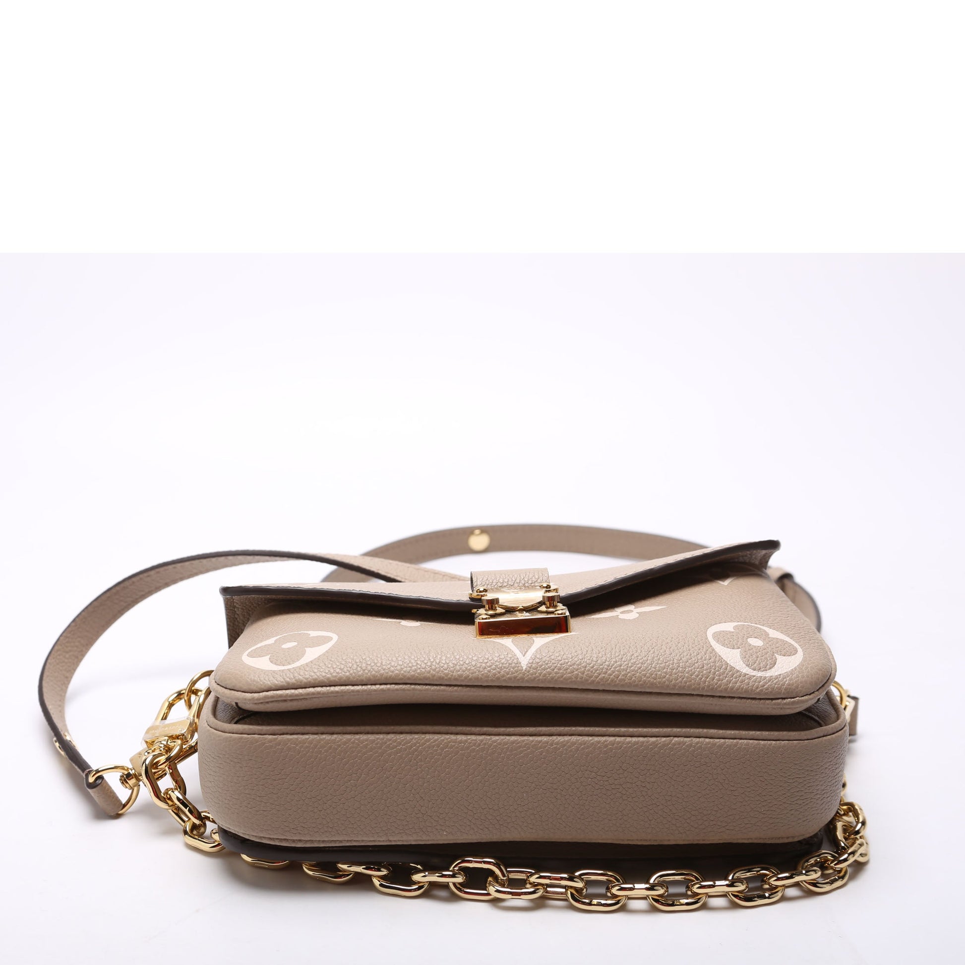 Louis Vuitton Pochette Metis East West Bicolor Empreinte Taupe