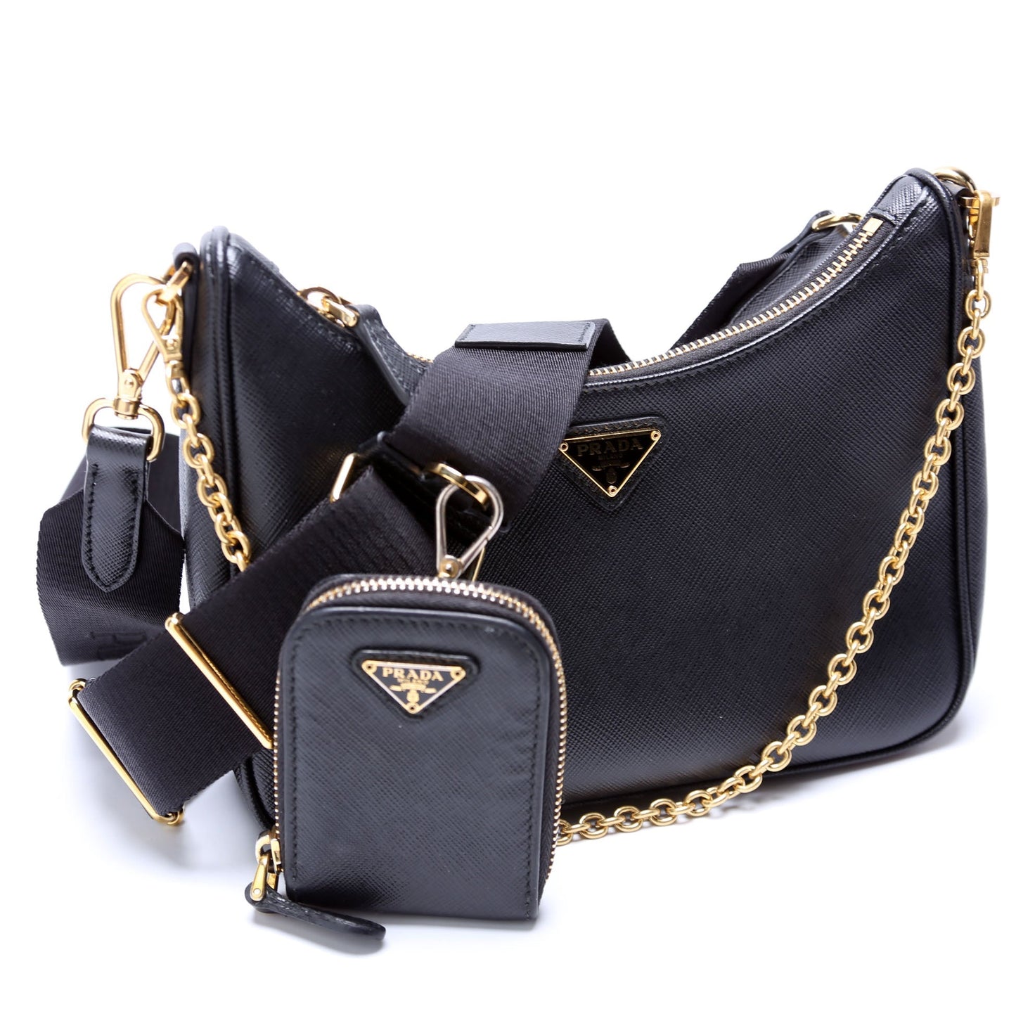 Prada Saffiano Re-Edition 2005 Black Bag - Style 2