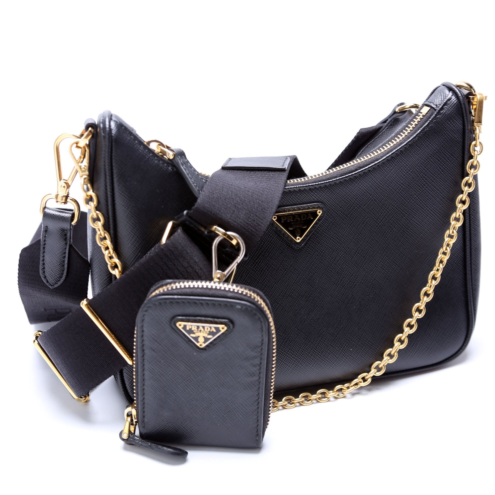 Prada Saffiano Re-Edition 2005 Black Bag - Style 2