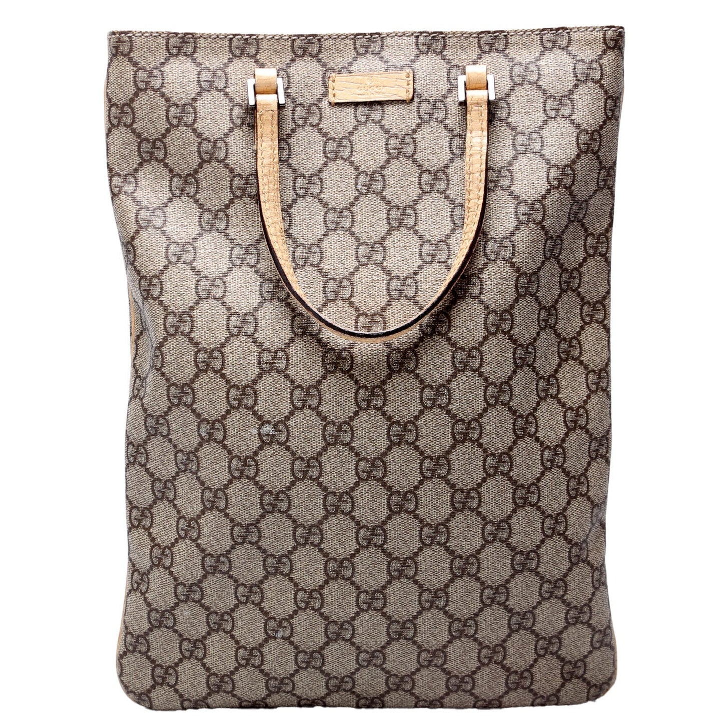 Gucci 117551 GG Supreme Vertical Flat Tote Bag