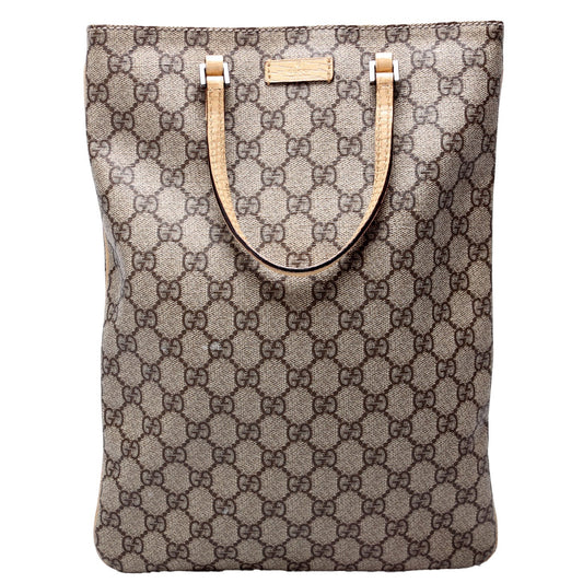 Gucci 117551 GG Supreme Vertical Flat Tote Bag