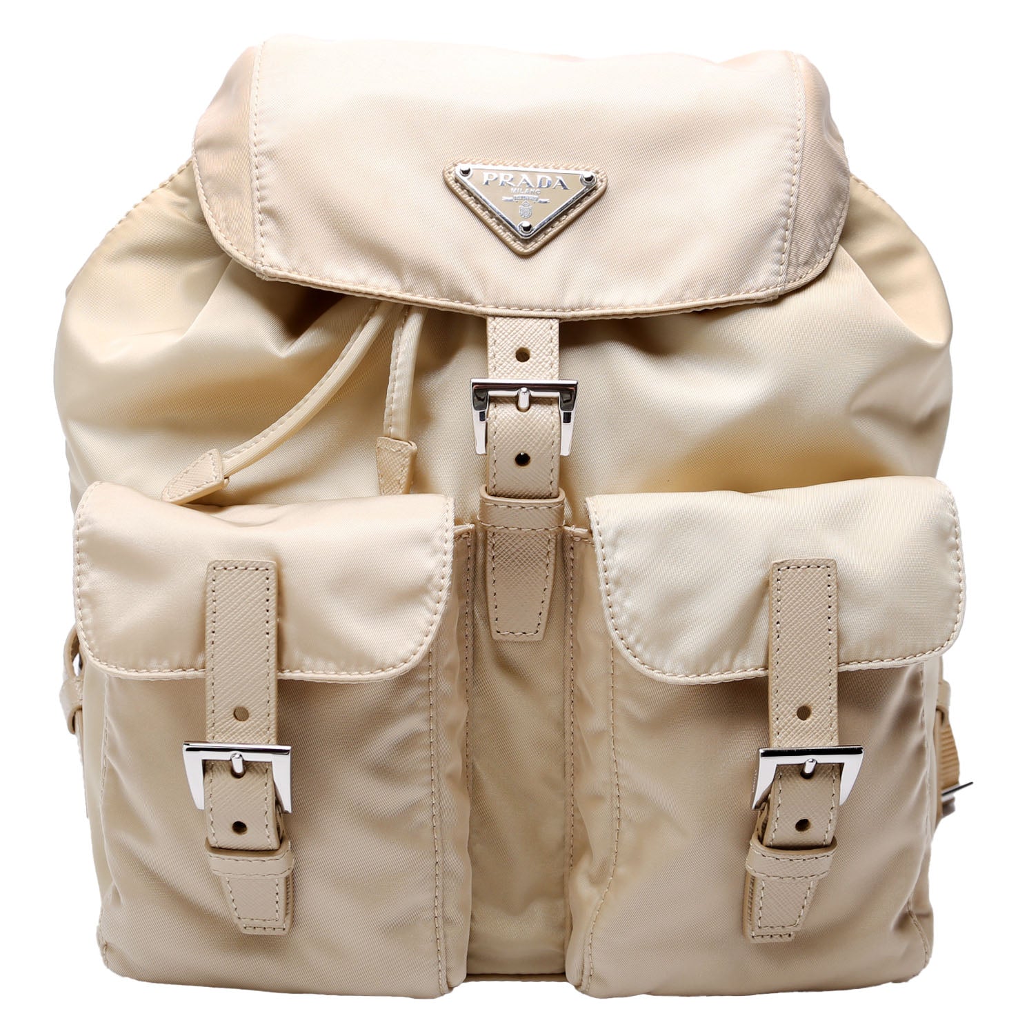 Prada 1BZ677 Re-Nylon Backpack Small Tan Bag