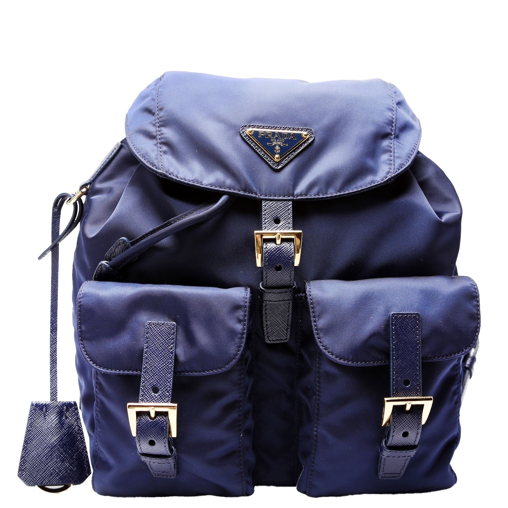 Prada 1BZ677 Re-Nylon Backpack Small Blue Bag