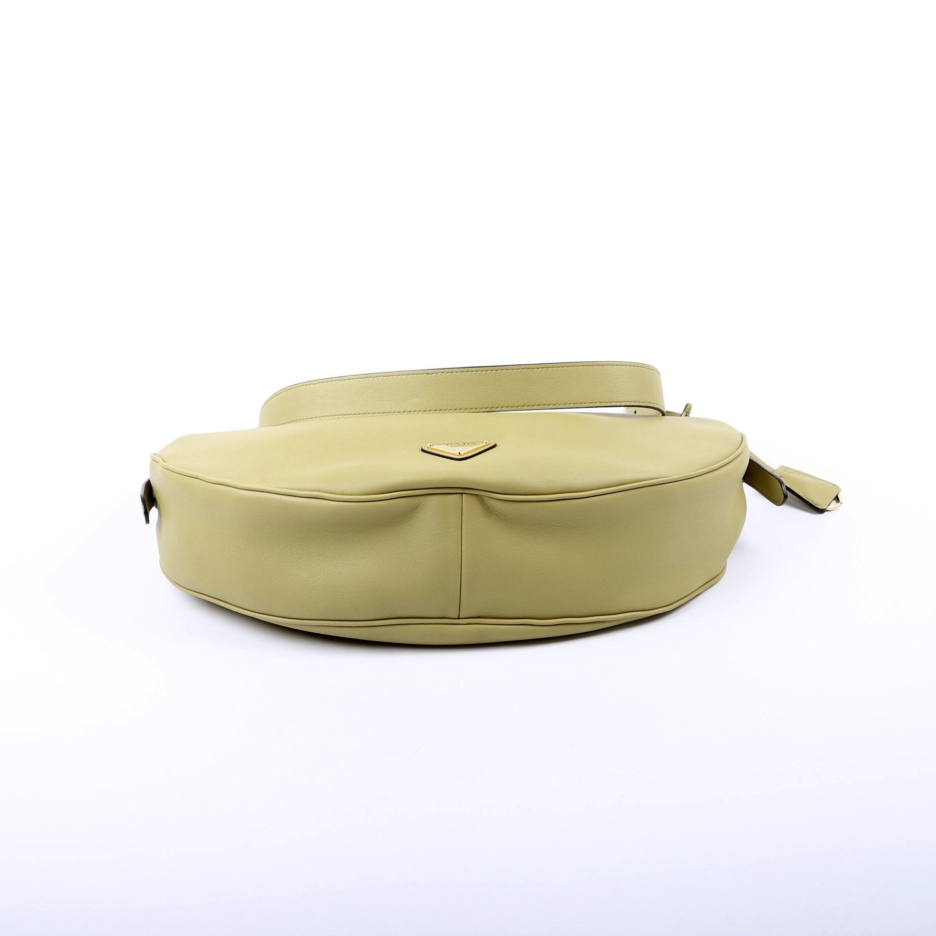 Prada 1BC255 Demi-Lune Calfskin Shoulder Large Bag