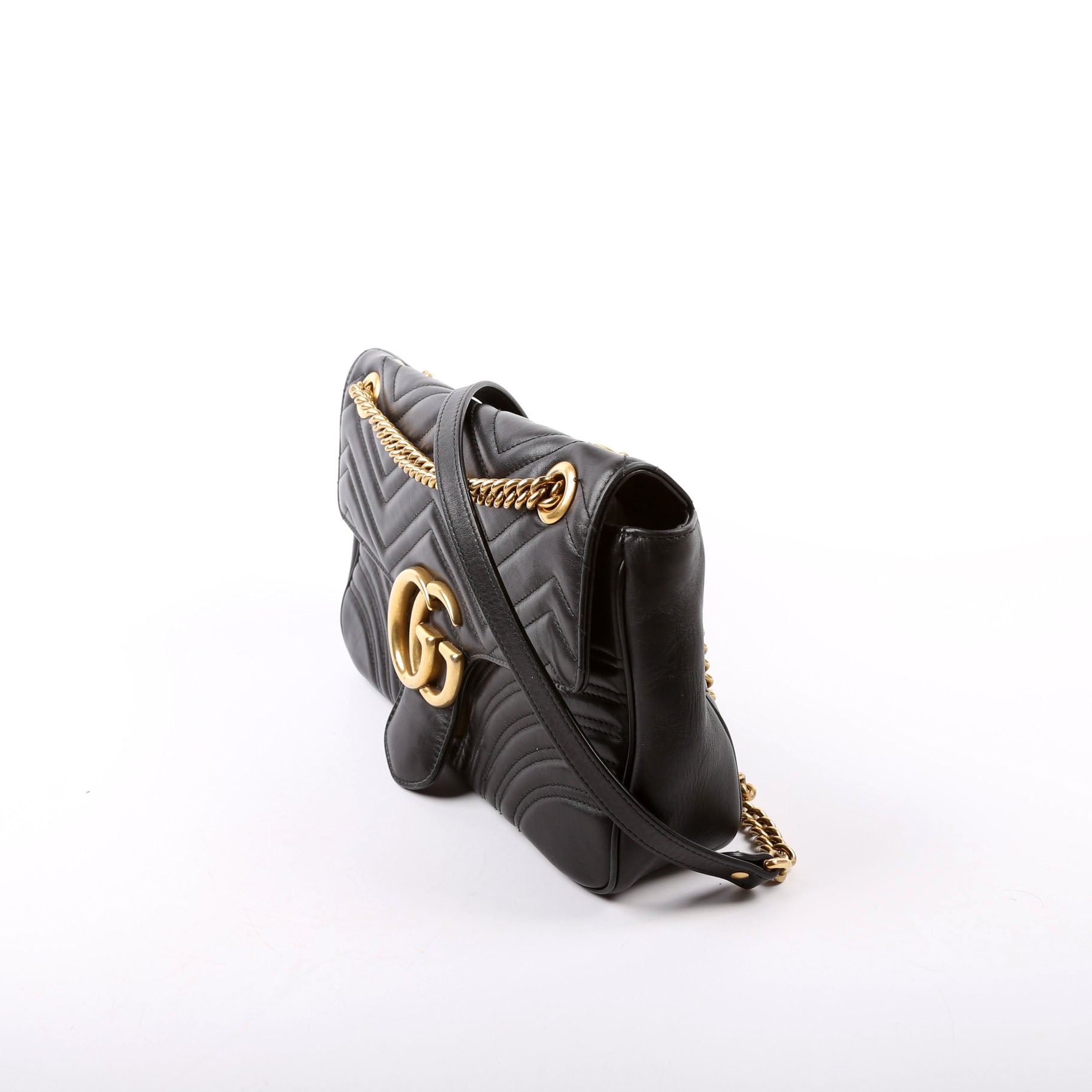 Gucci 443496 Marmont Shoulder Black Bag