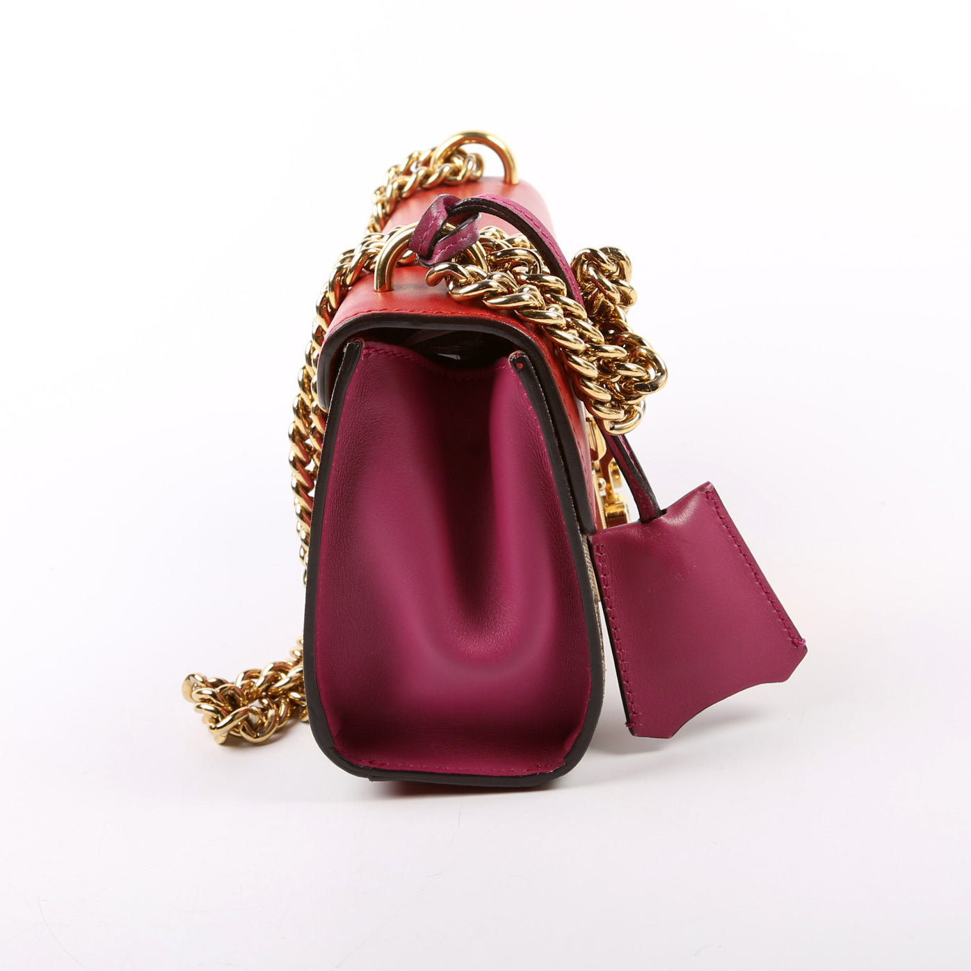 Gucci 409487 Padlock GG Supreme Small Red Bag
