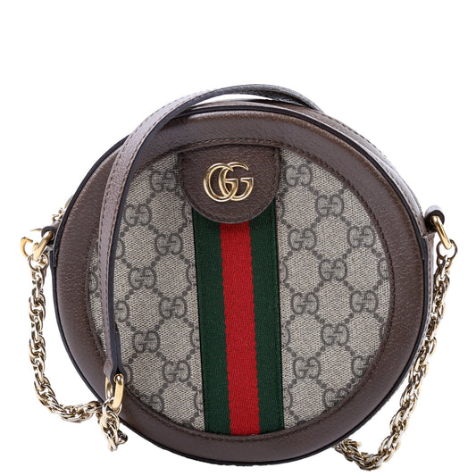Gucci ON HOLD 550618 Ophidia GG Supreme Round Small Crossbody Bag