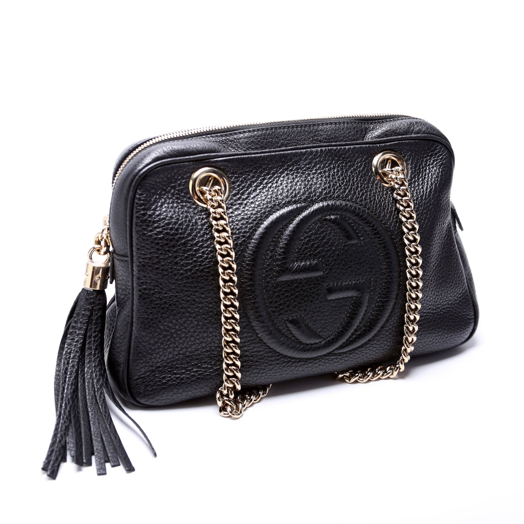 Gucci 308983 Soho Chain Shoulder Black Bag