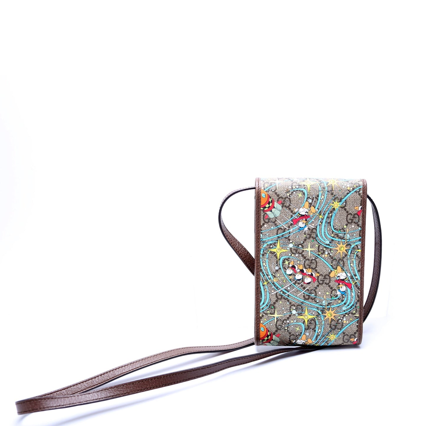 Gucci 647927 X Disney GG Supreme Donald Duck Mini Crossbody Bag