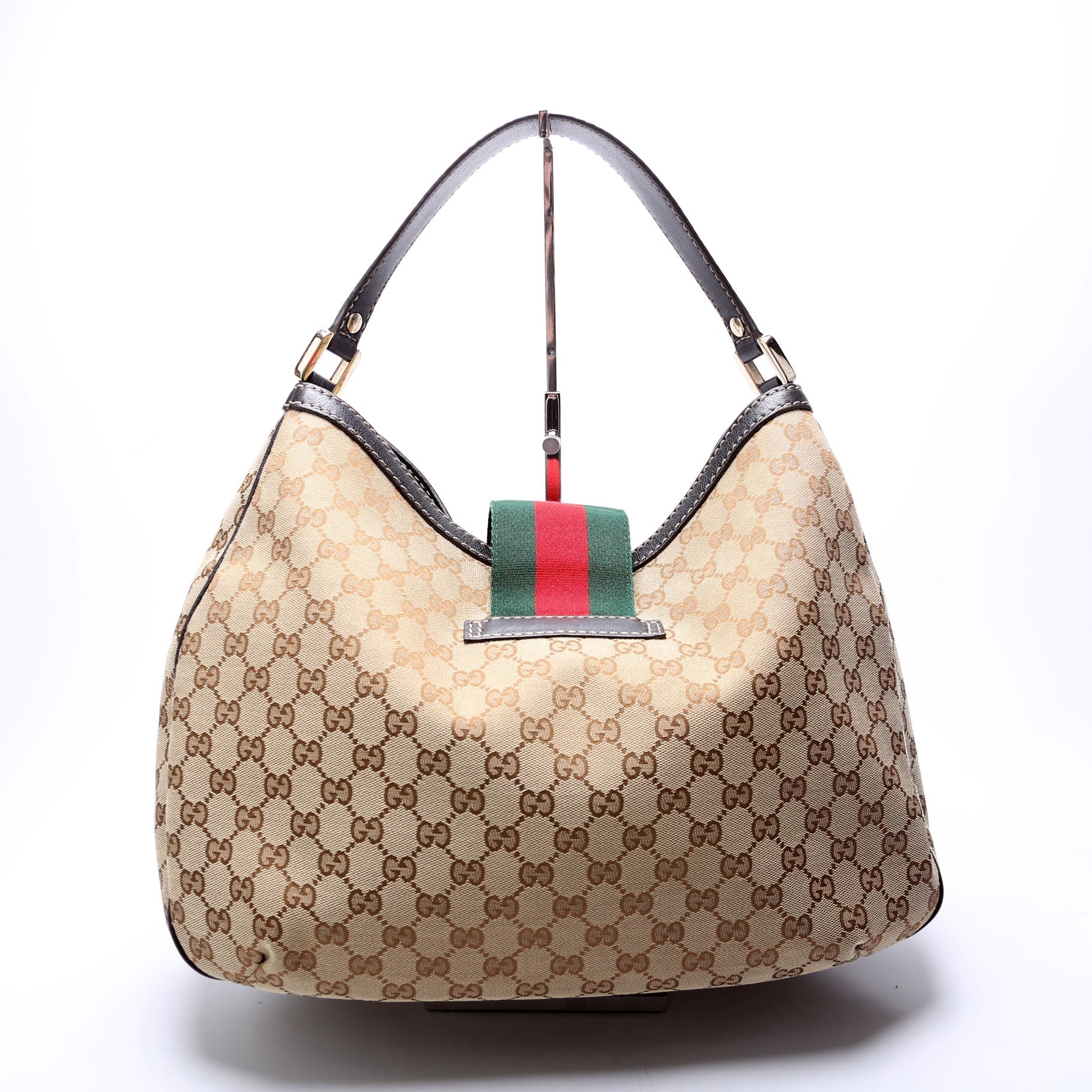 Gucci 233604 GG Canvas New Ladies Web Large Hobo Bag