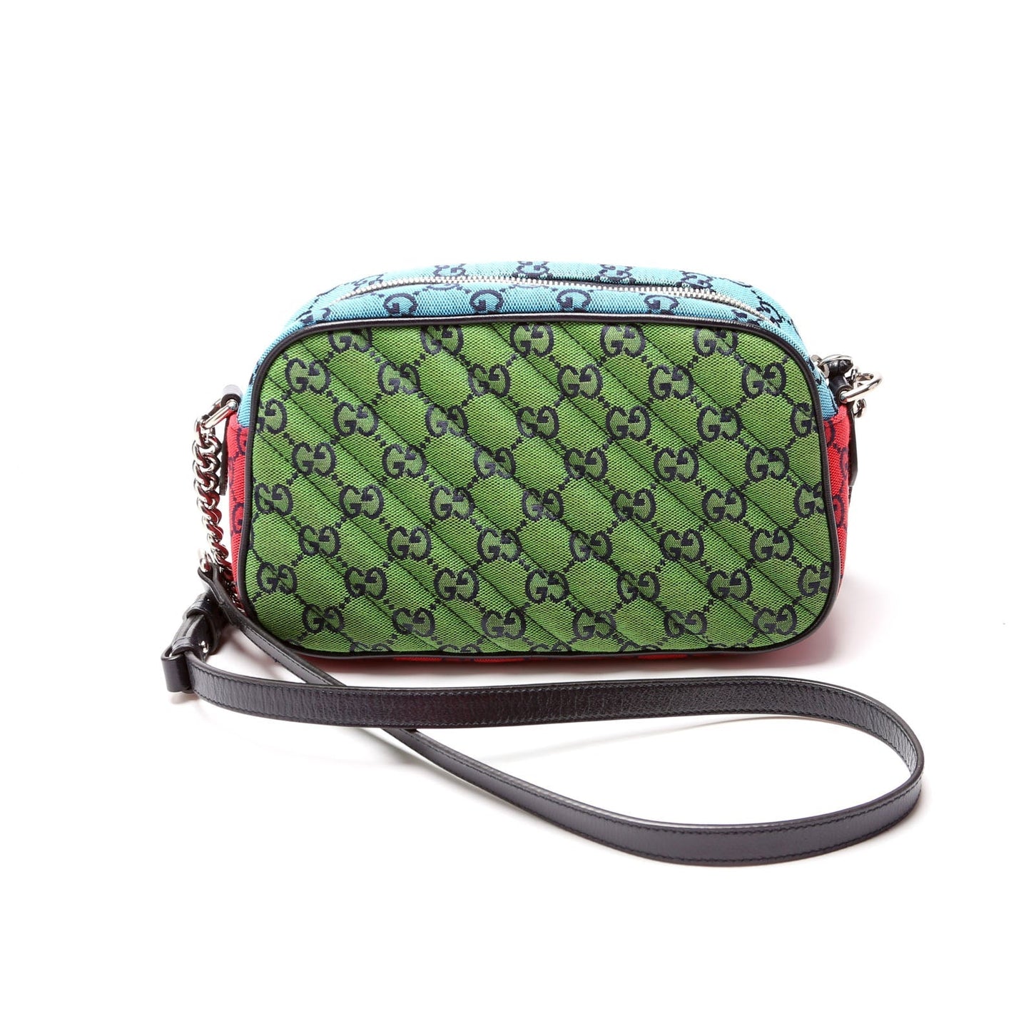 Gucci 447632 Marmont Small Multicolor Canvas Camera Multicolor Bag