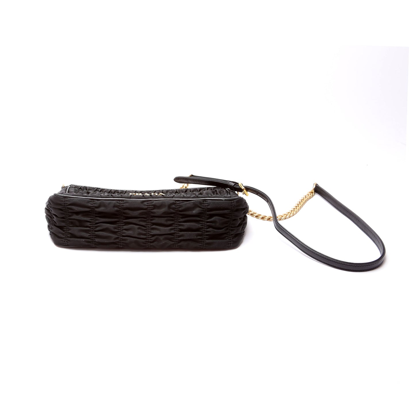 Prada 1BH152 Tessuto Nylon Gaufre Crossbody Black Bag