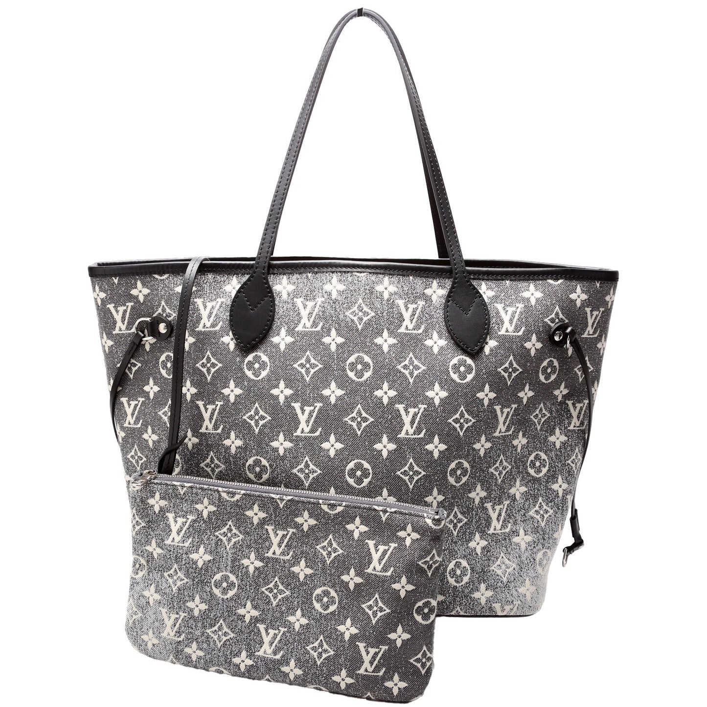 Louis Vuitton Neverfull W/Wallet MM Monogram Denim Jacquard