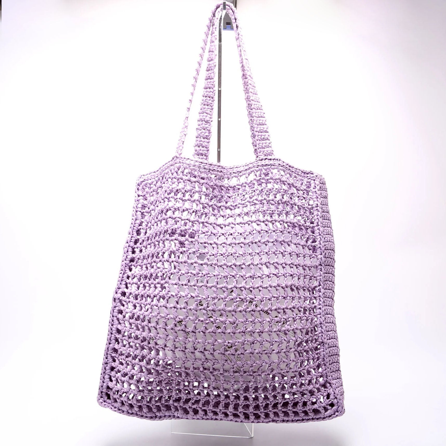 Prada Raffia Crochet Tote Bag - Style 3