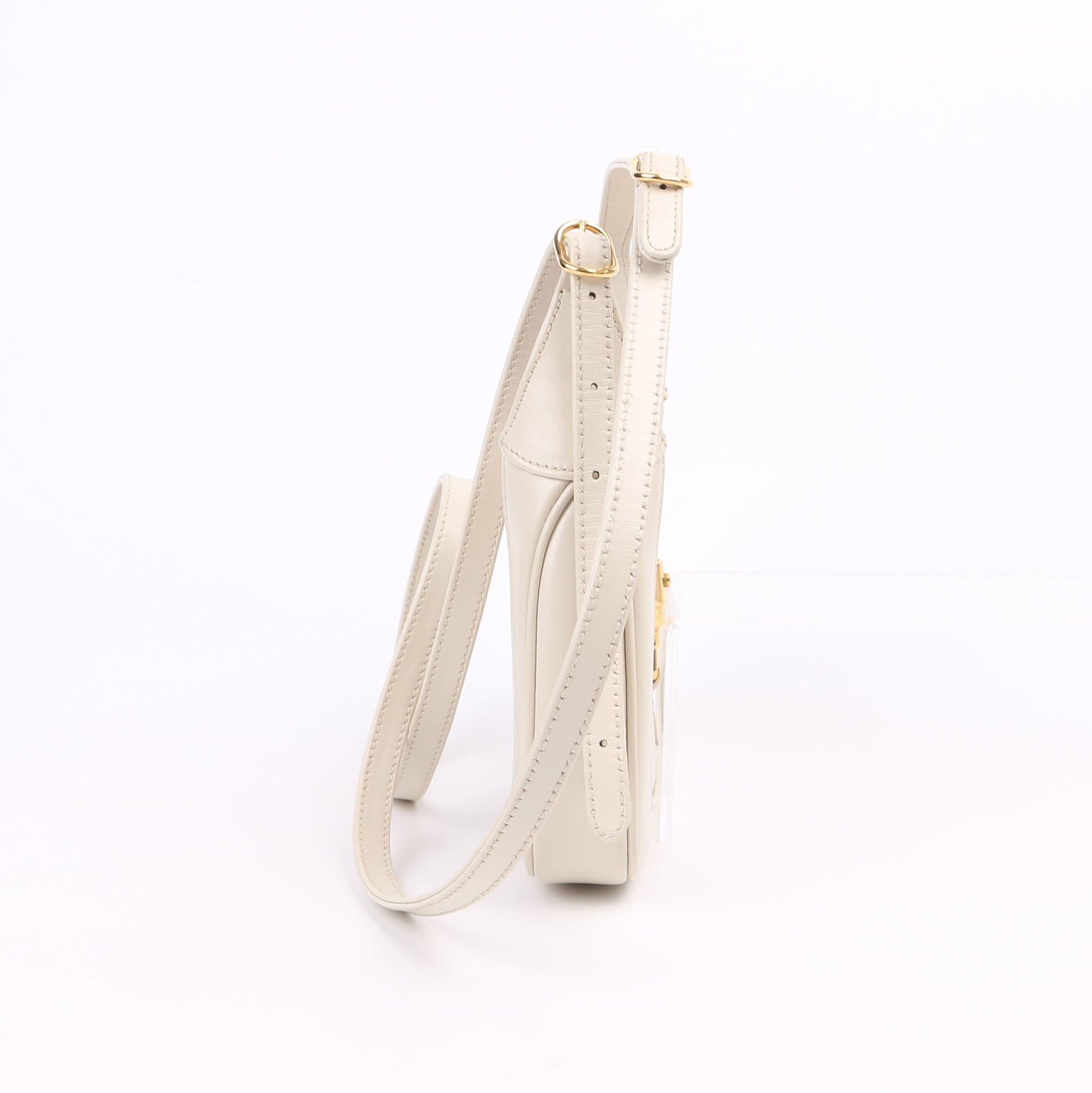 Gucci 637091 Jackie 1961 Mini Hobo Leather White Bag