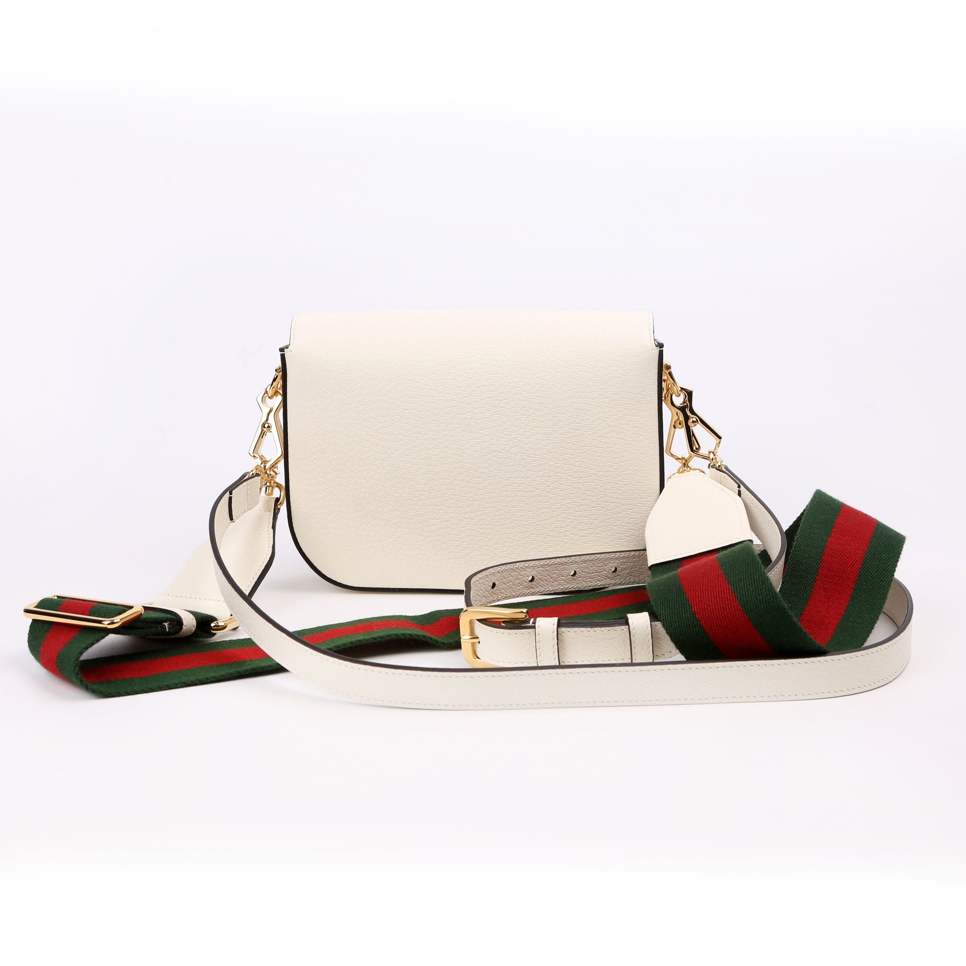Gucci 658574 X Adiddas 1955 Horsebit Mini White/Black Bag