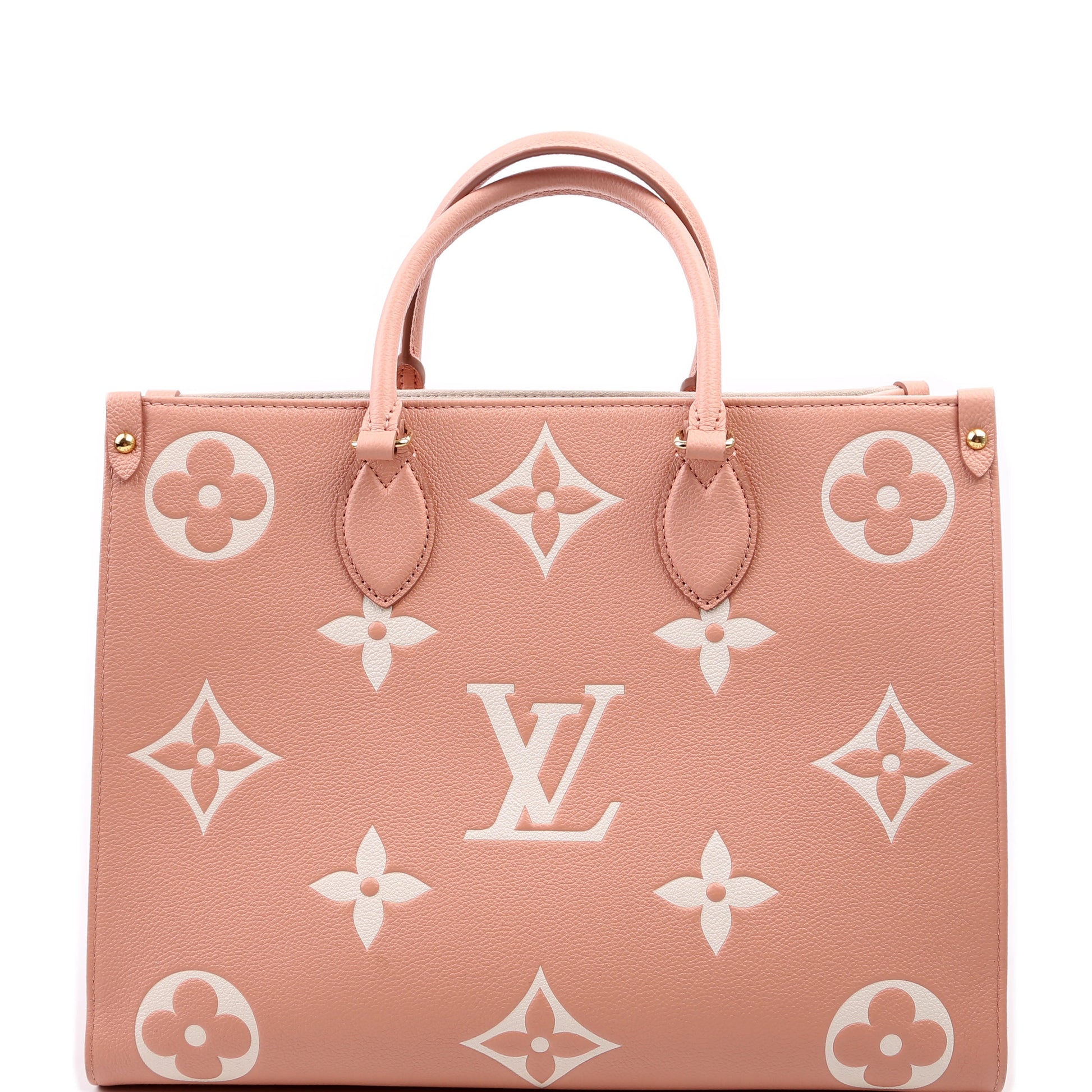 Louis Vuitton ONTHEGO MM Bicolor Empreinte Giant Monogram Pink