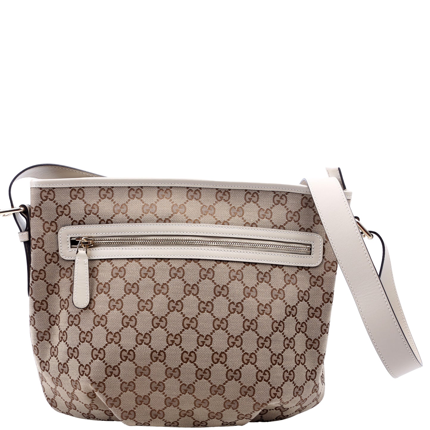 Gucci 388930 GG Canvas Shoulder White Bag