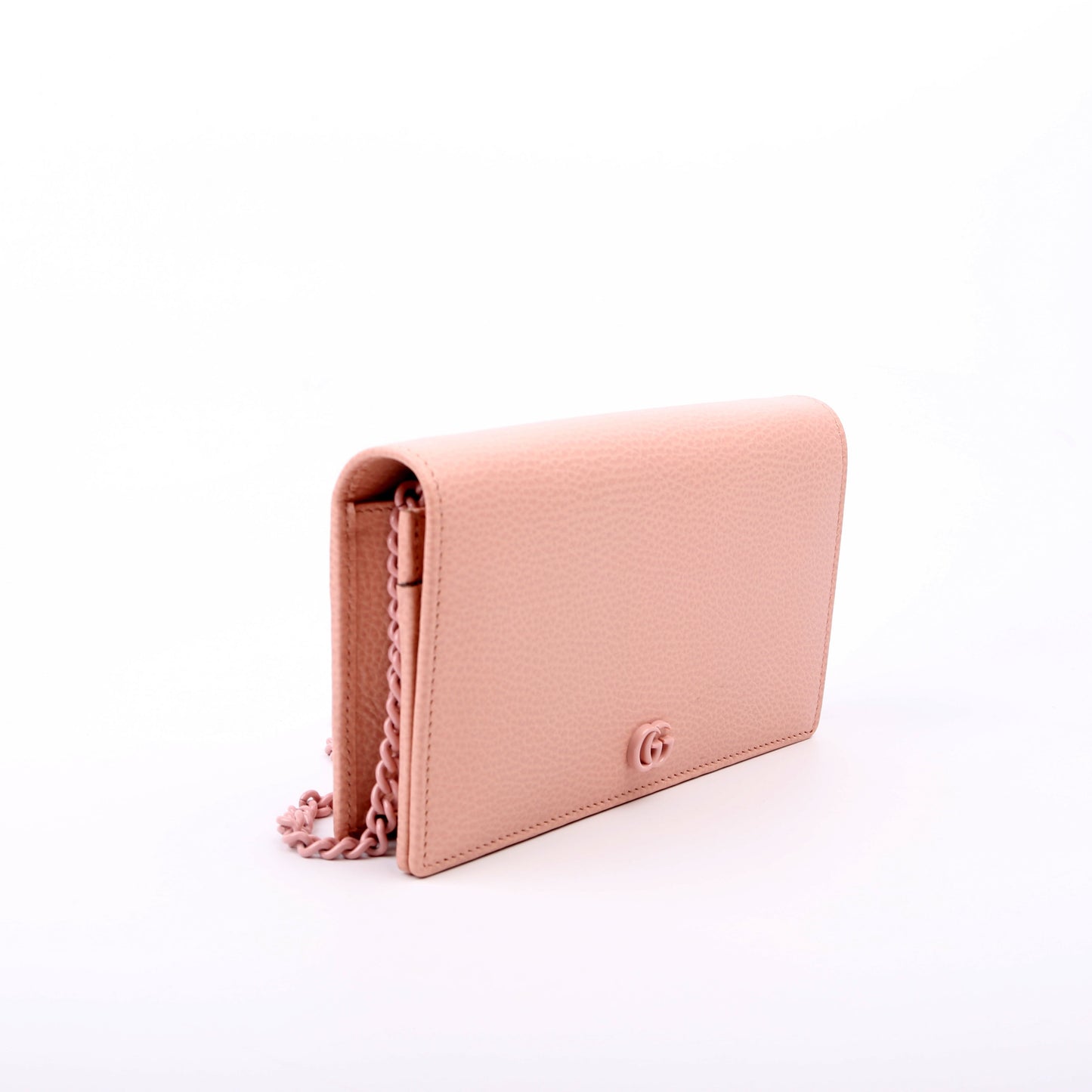 Gucci 497985 Marmont Mini Chain Pink Bag