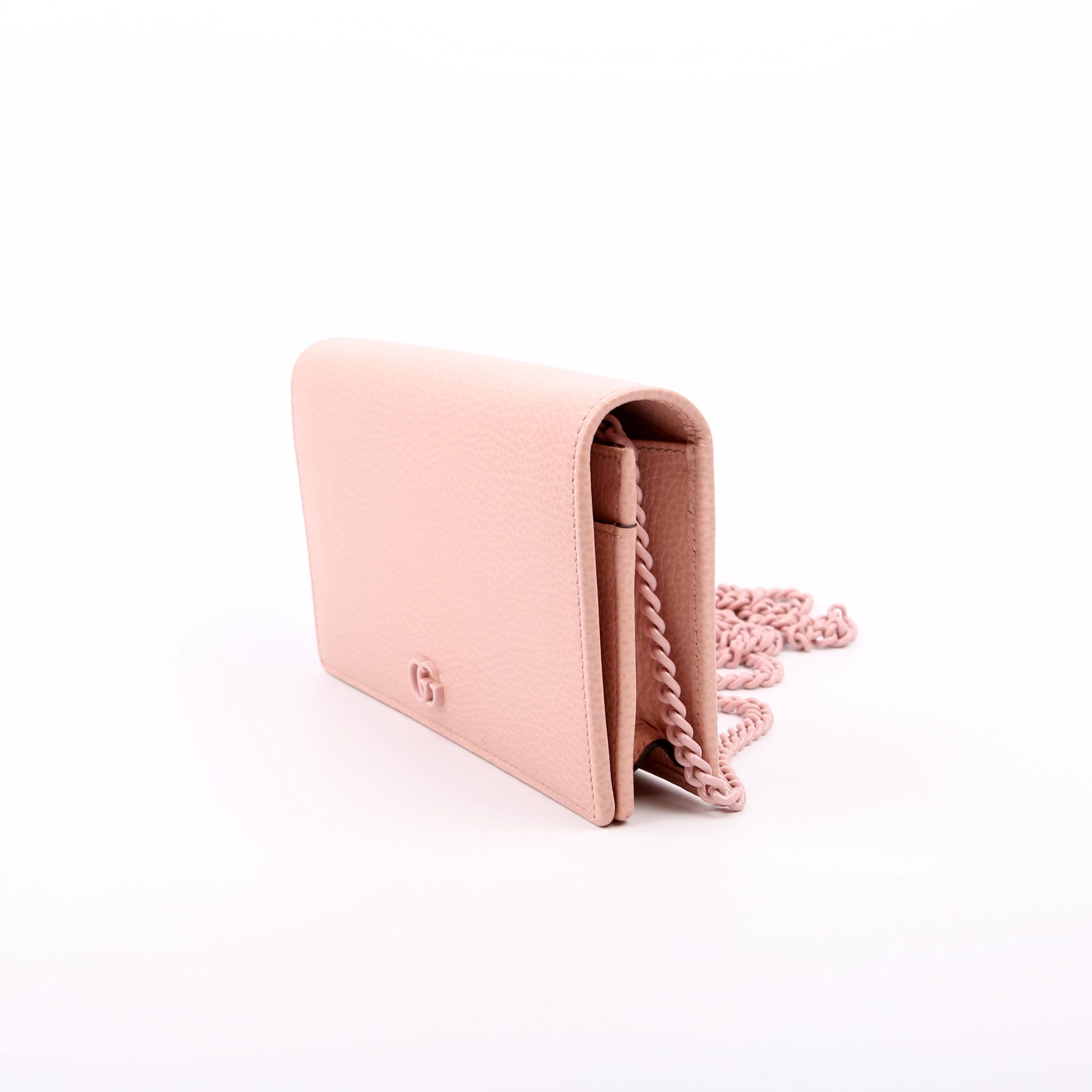 Gucci 497985 Marmont Mini Chain Pink Bag