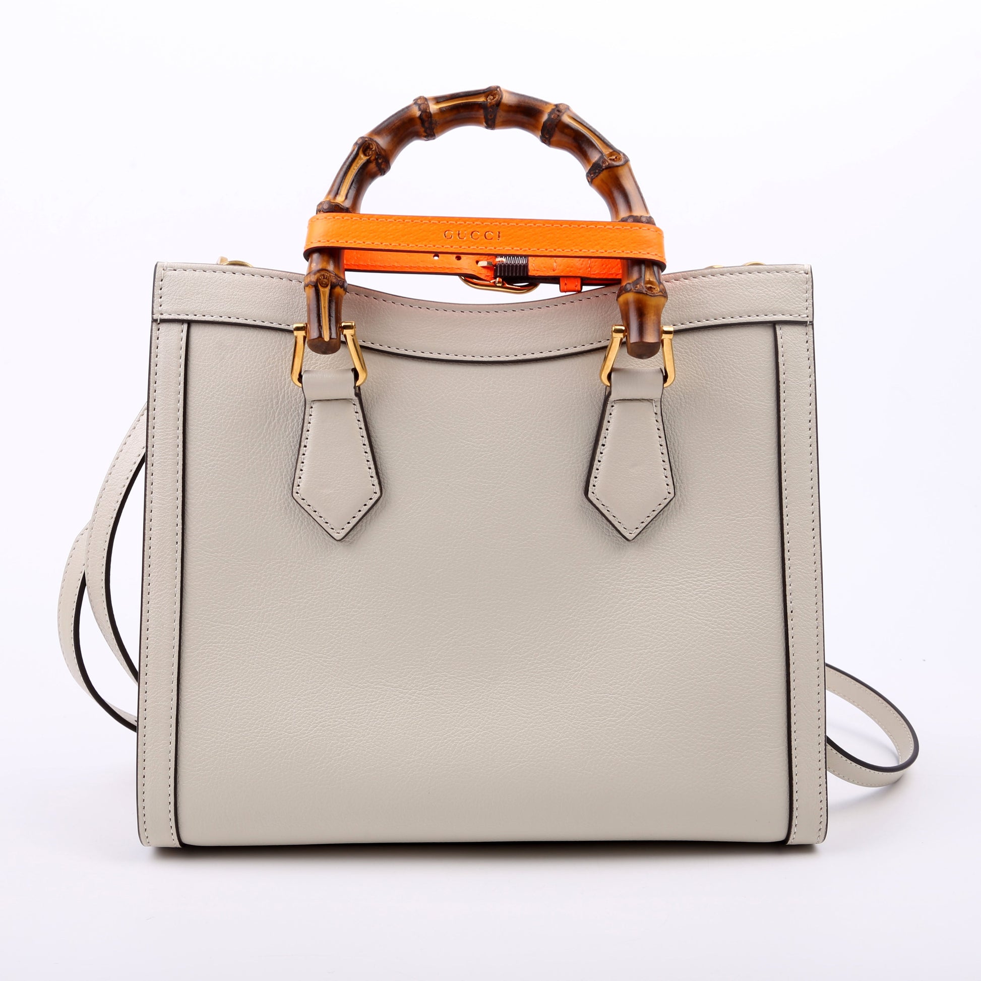 Gucci 660195 Diana Small Leather Tote White Bag