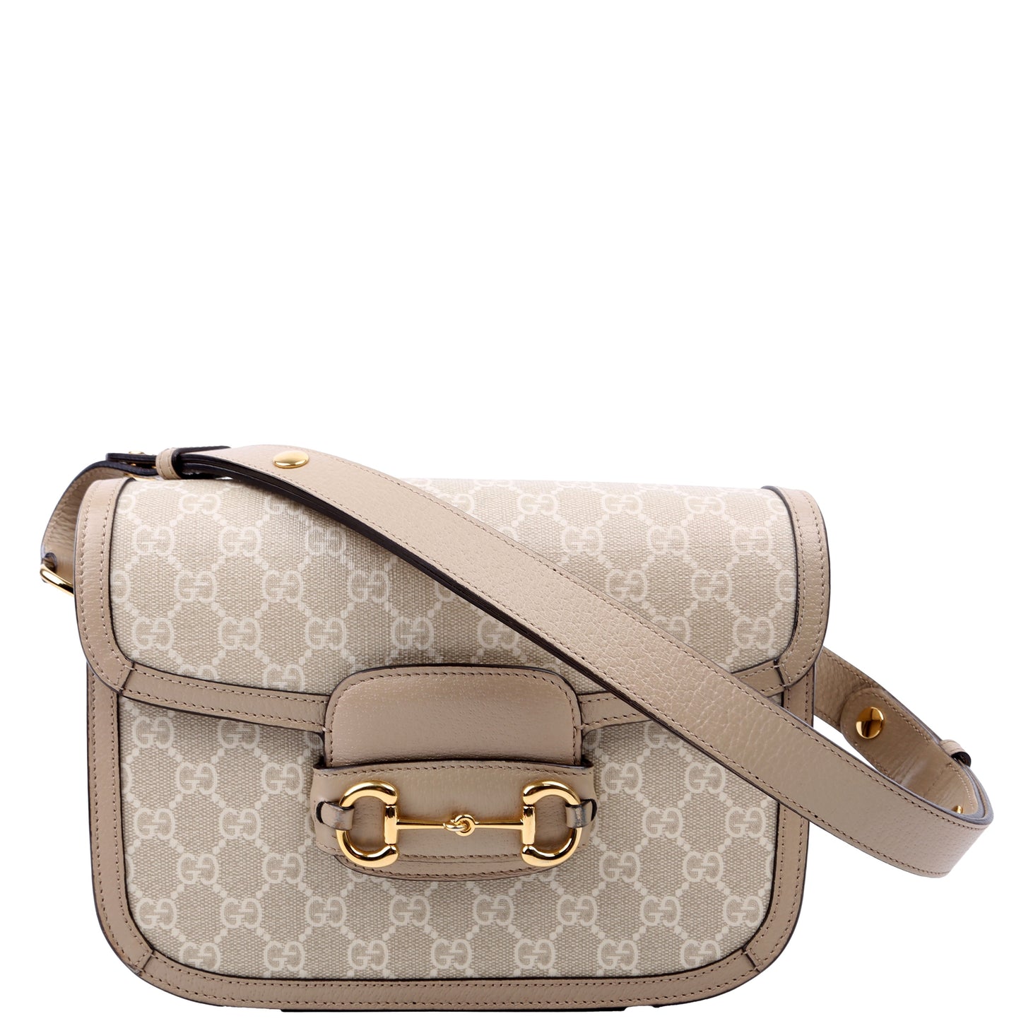 Gucci 602204 1955 Horsebit Shoulder White Bag