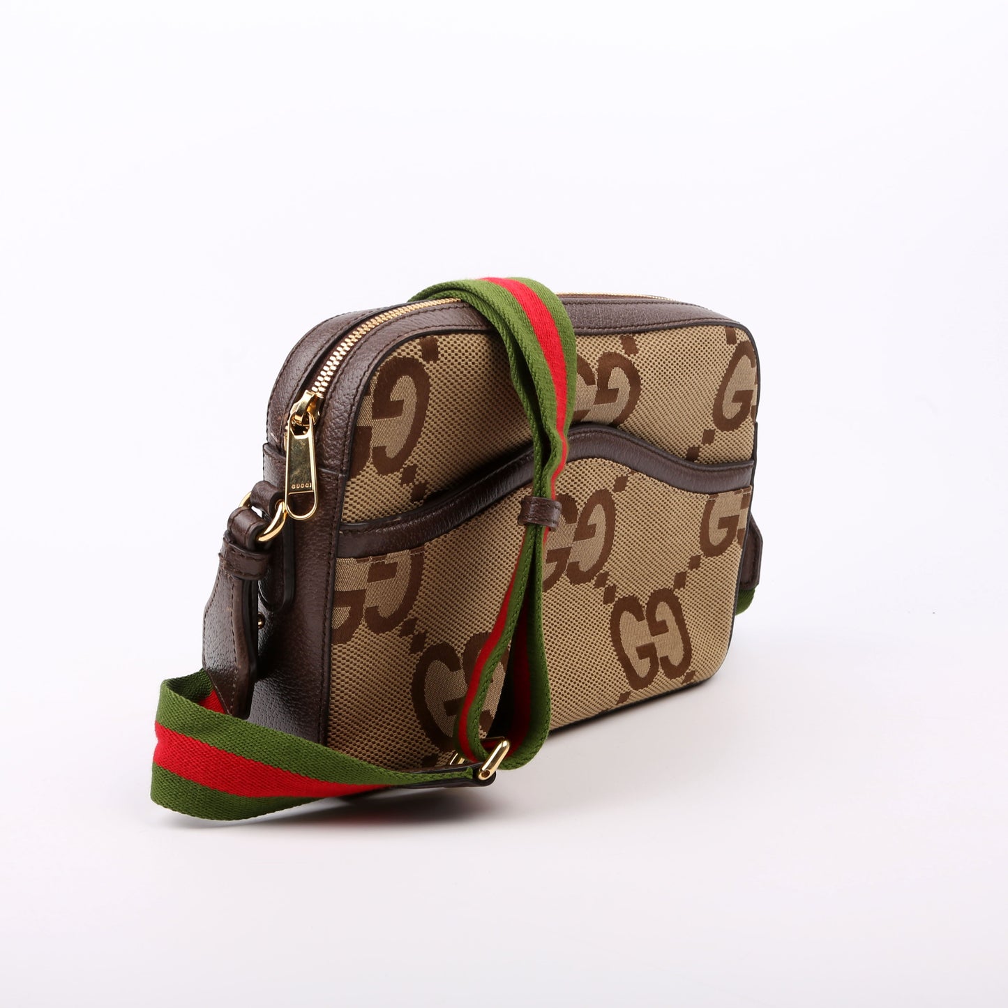 Gucci 675891 Jumbo GG Canvas Messenger Bag