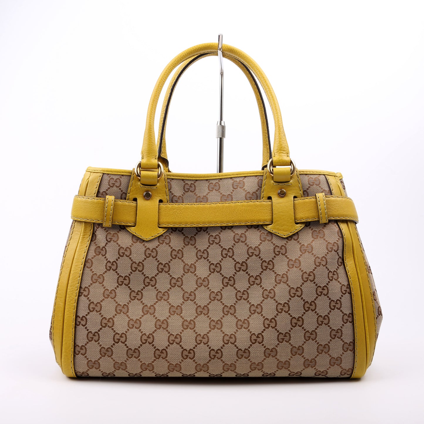 Gucci 247183 GG canvas Running Tote Medium Yellow Bag