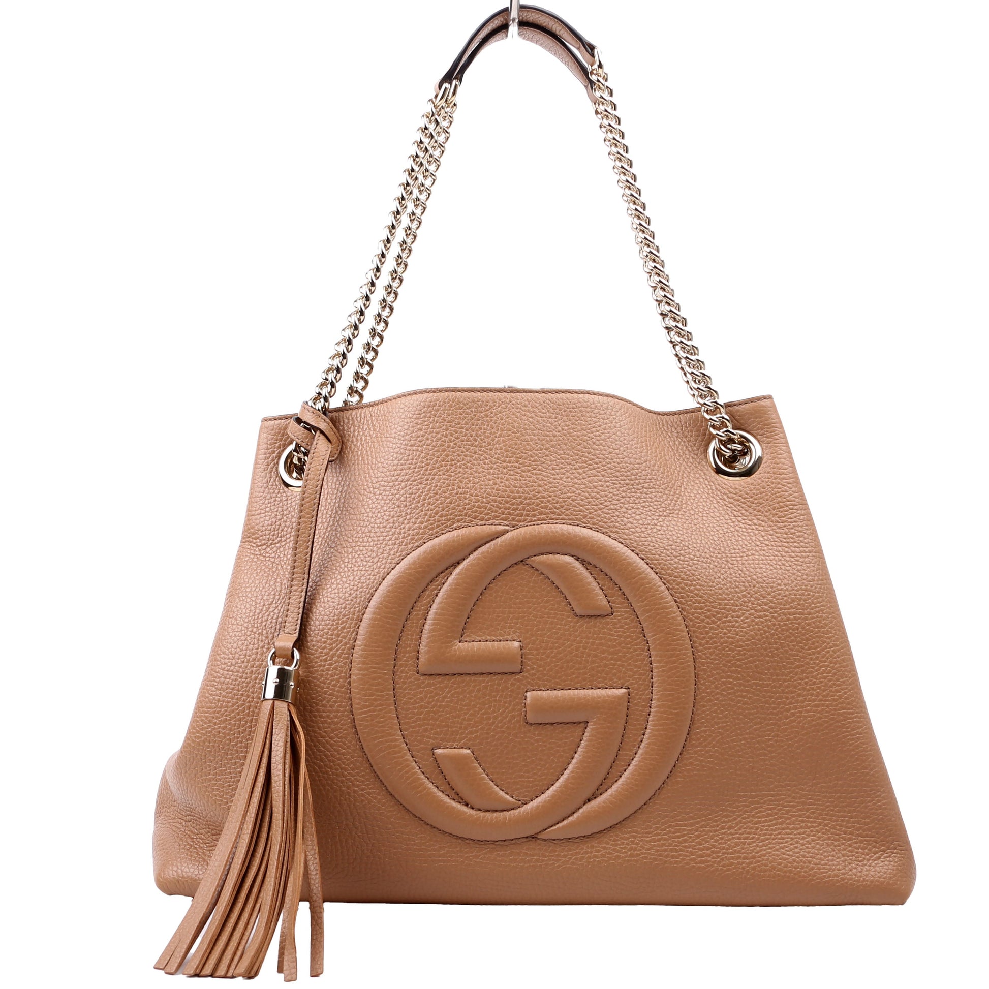 Gucci 536196 Soho Chain Tote Newer Beige Bag