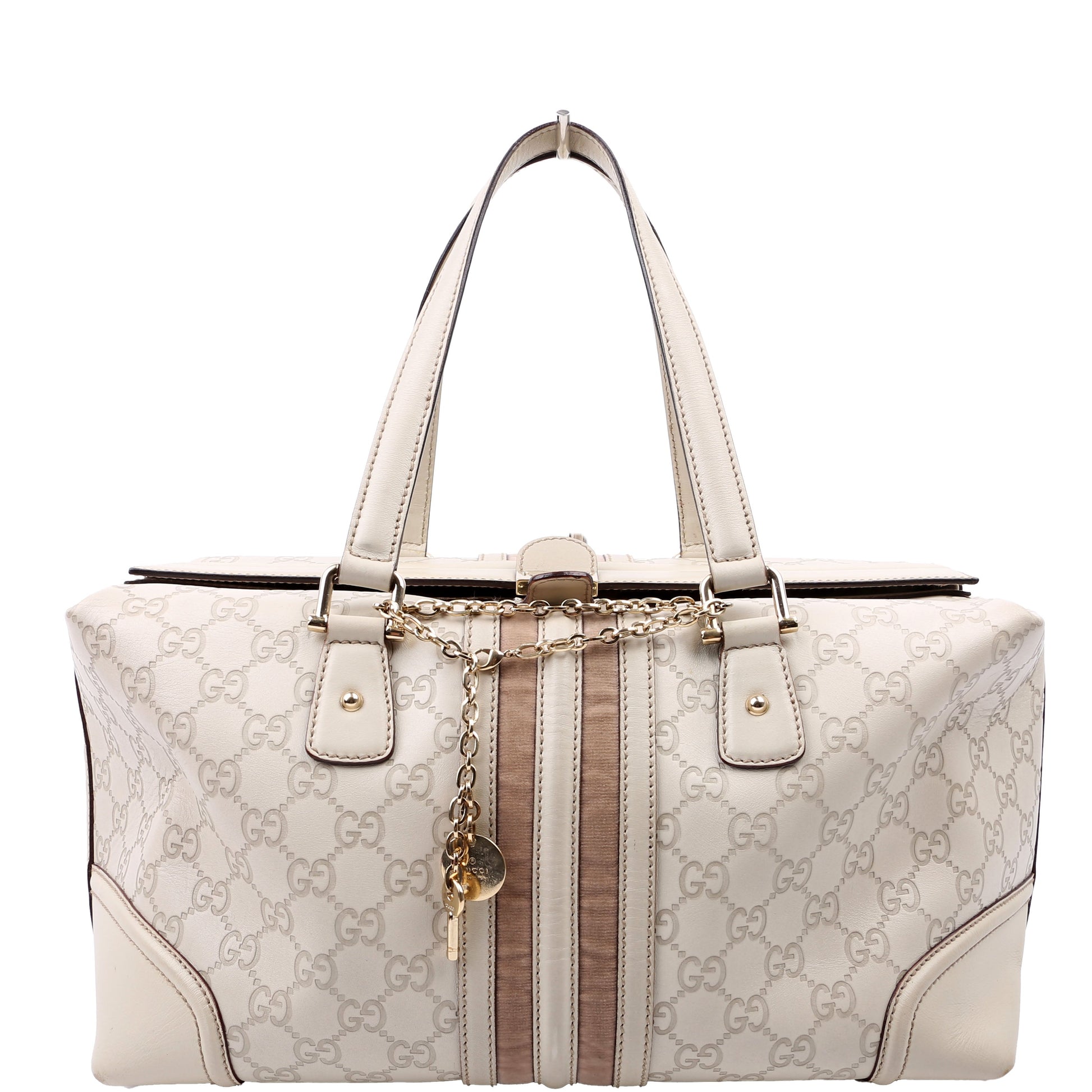 Gucci GG Treasure Boston White Bag