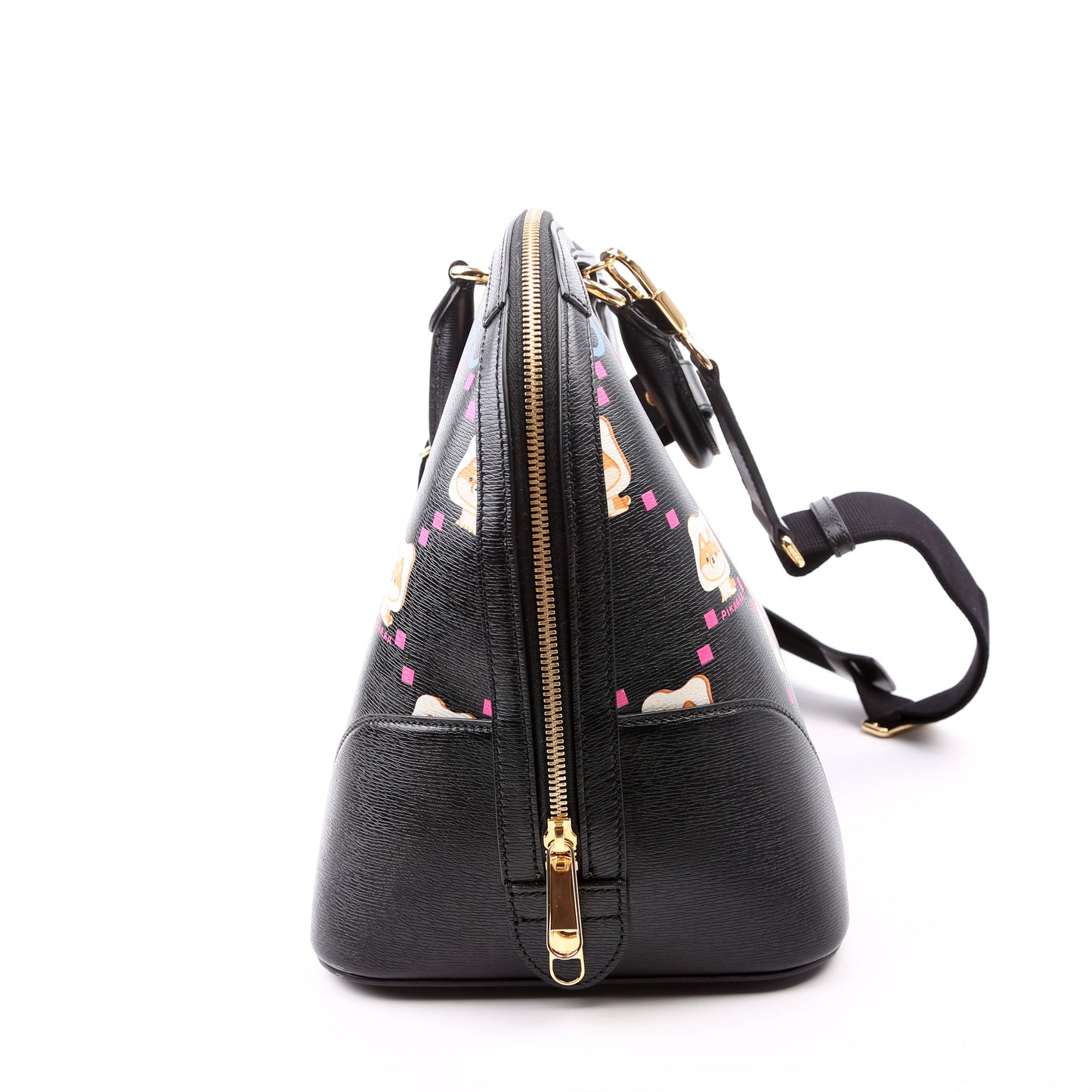 Gucci 739725 Dome Satchel Pikarar Black Bag