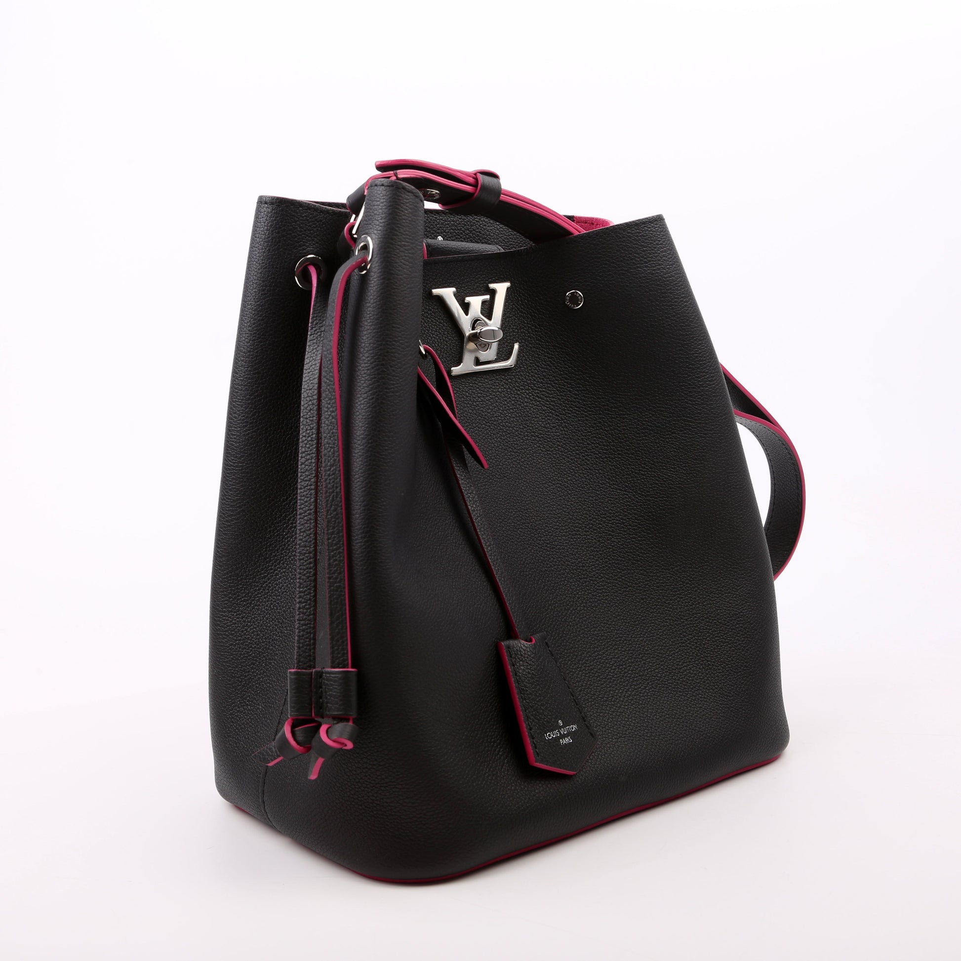Louis Vuitton Lockme Bucket Bag Black/Pink