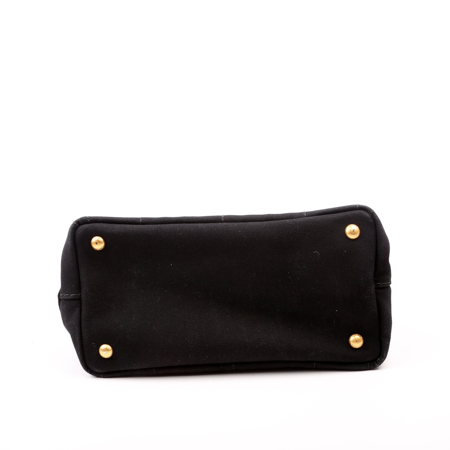 Prada Canapa Canvas Small Tote Black Bag