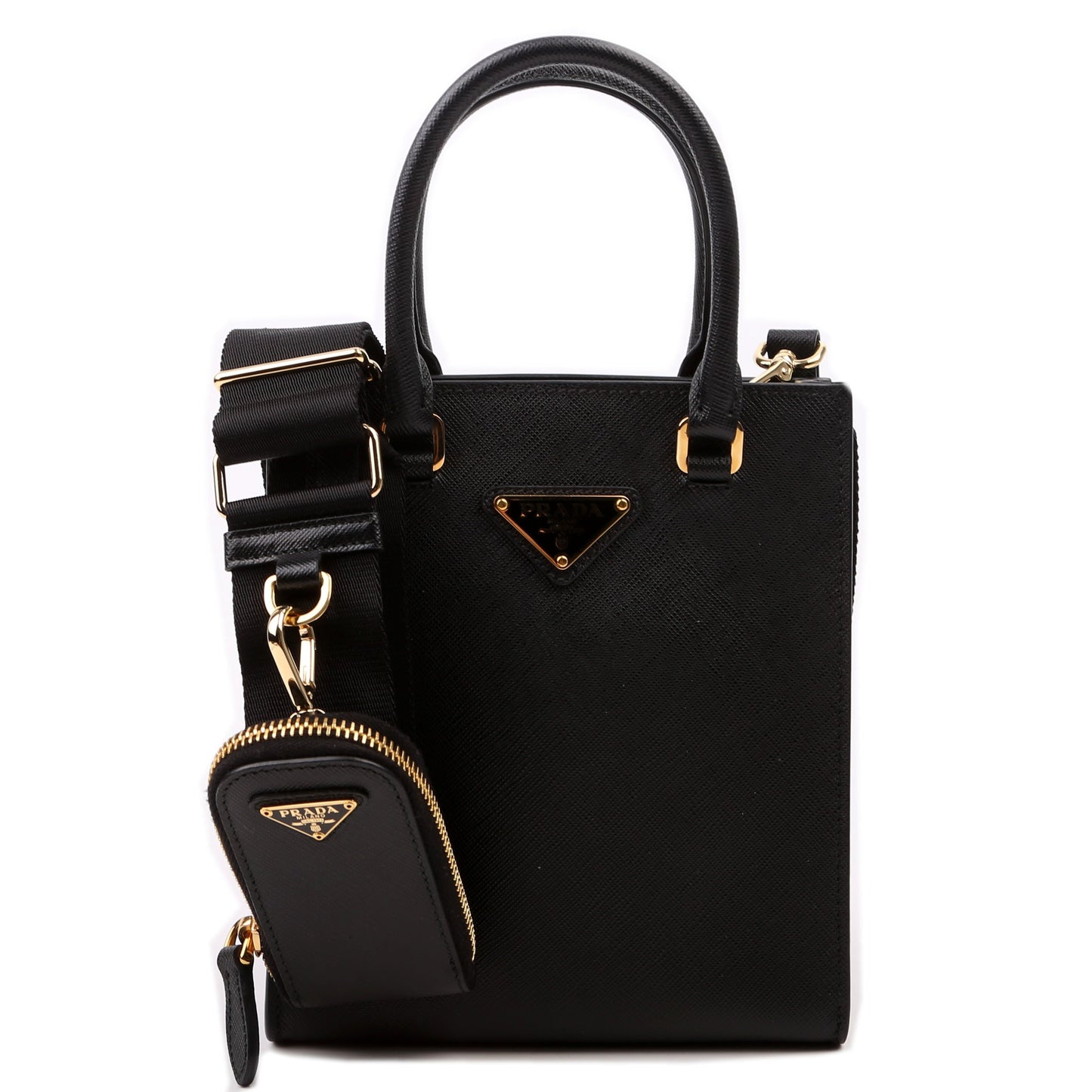 Prada Saffiano Small HandBlack Bag
