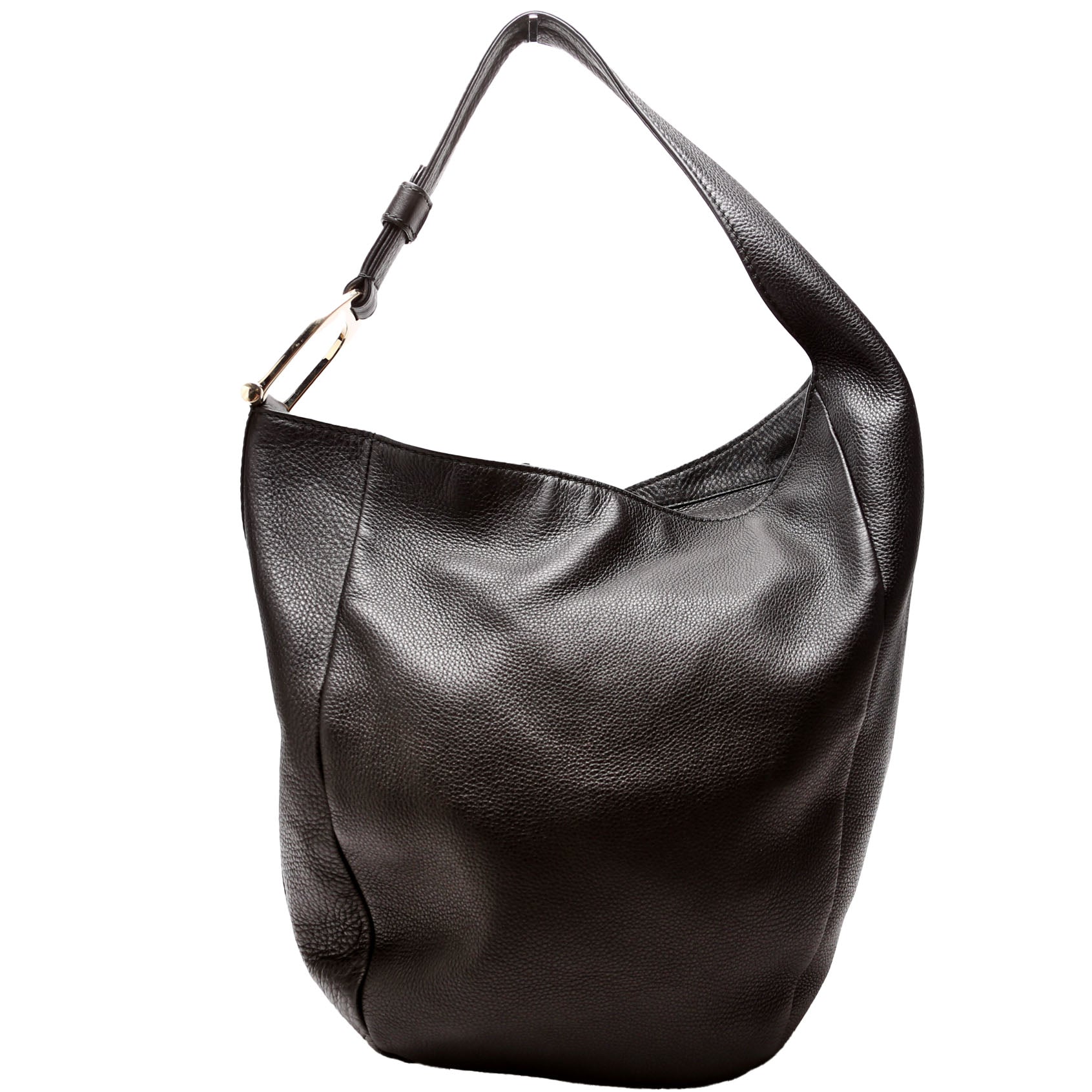 Gucci 257050 Greenwich Leather One Shoulder Black Bag