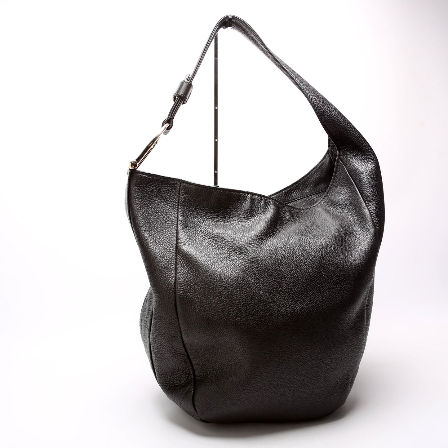 Gucci 257050 Greenwich Leather One Shoulder Black Bag