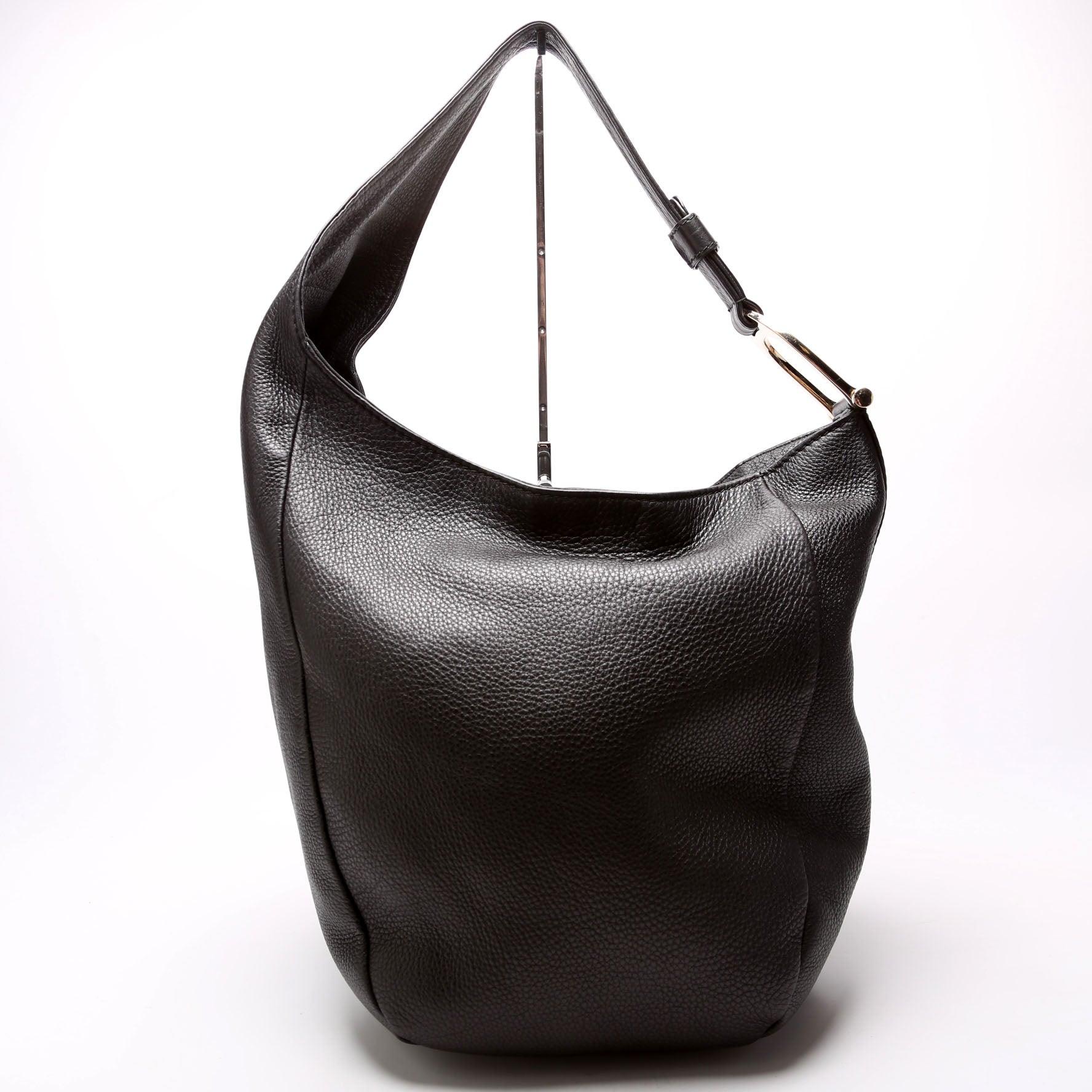 Gucci 257050 Greenwich Leather One Shoulder Black Bag