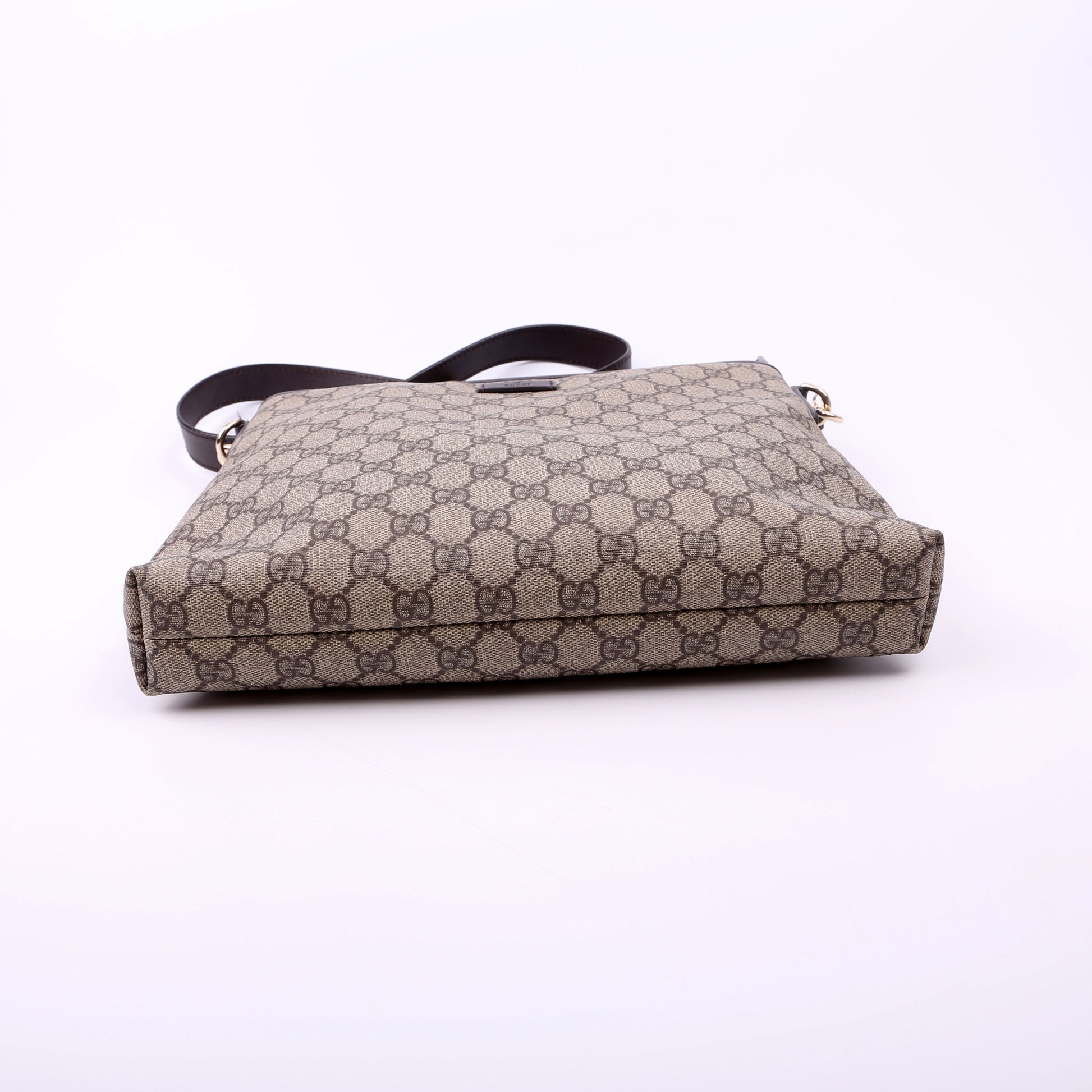 Gucci 388924 GG Supreme Crossbody Brown Bag