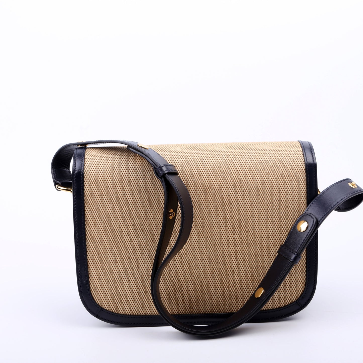 Gucci 602204 Horsebit 1955 Raffia Shoulder Bag