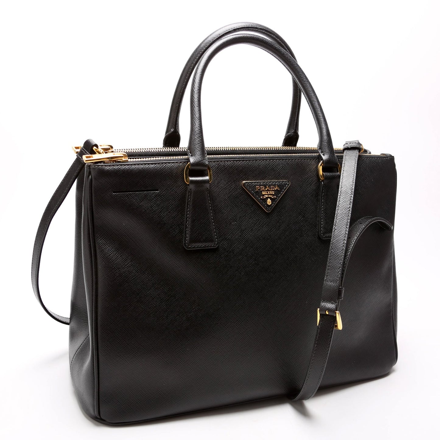 Prada Saffiano Galleria Large Black Bag - Style 2