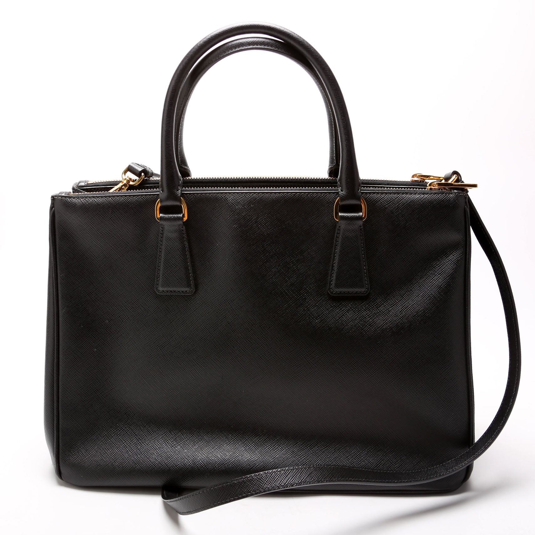 Prada Saffiano Galleria Large Black Bag - Style 2