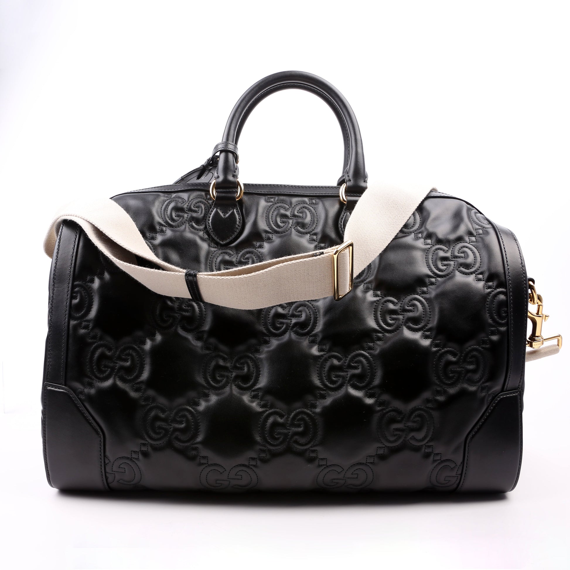 Gucci 700762 GG Matelasse Medium Shuffle Black Bag