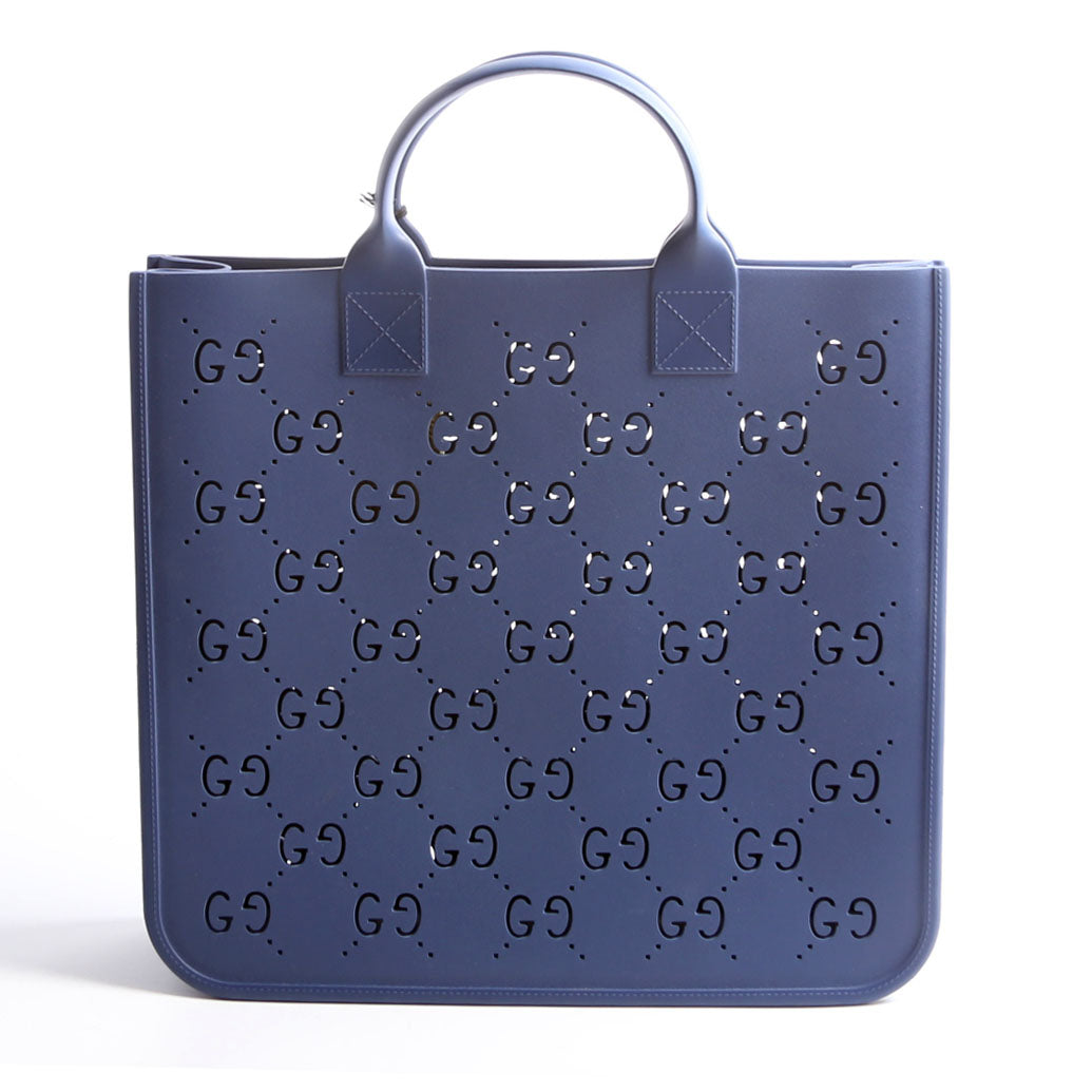 Gucci 679365 GG Rubber Child's Tote Blue Bag