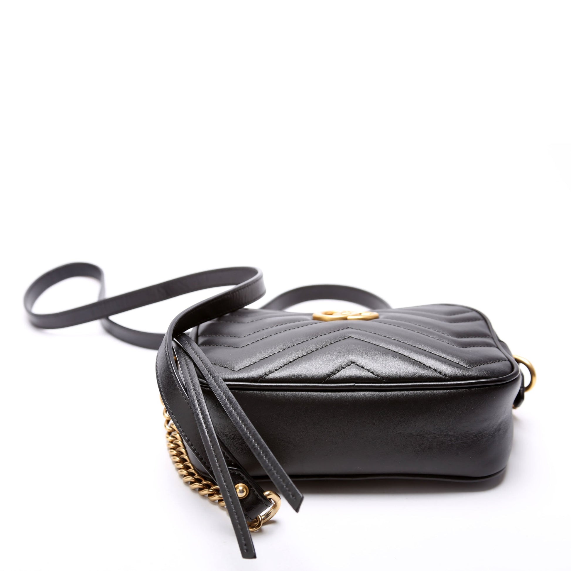 Gucci 448065 Marmont Mini Camera Black Bag
