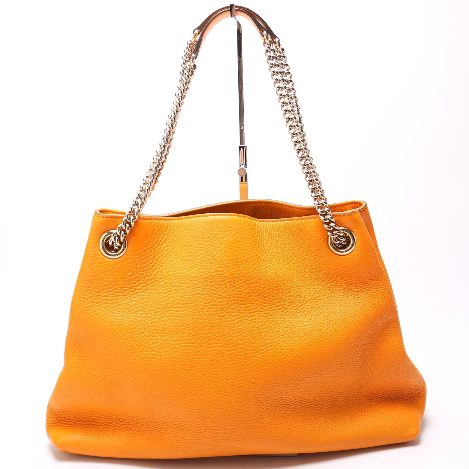 Gucci 308982 Soho Leather Shoulder Medium Tangerine Bag