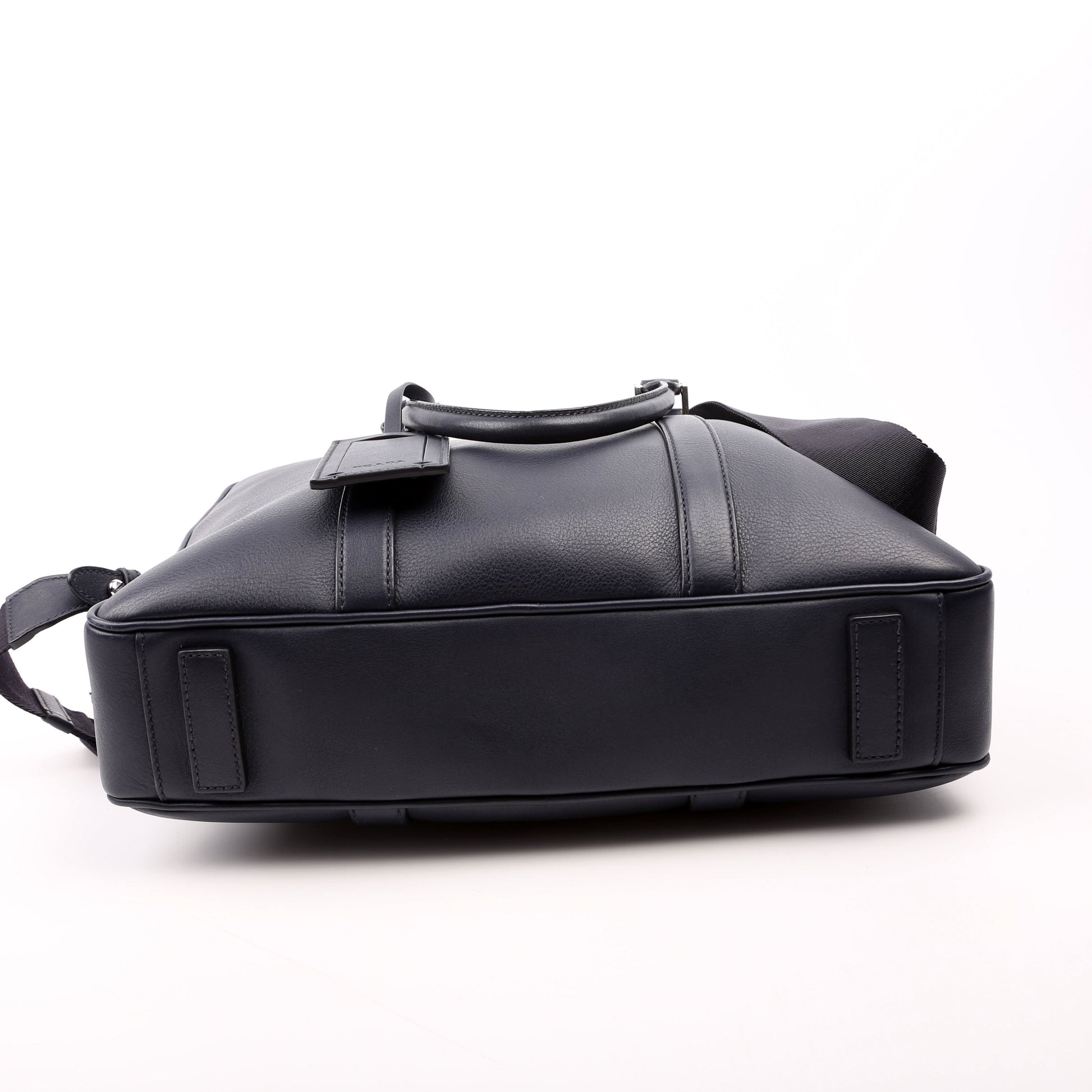 Prada 2VE305 Business 2-Way Leather Blue Bag