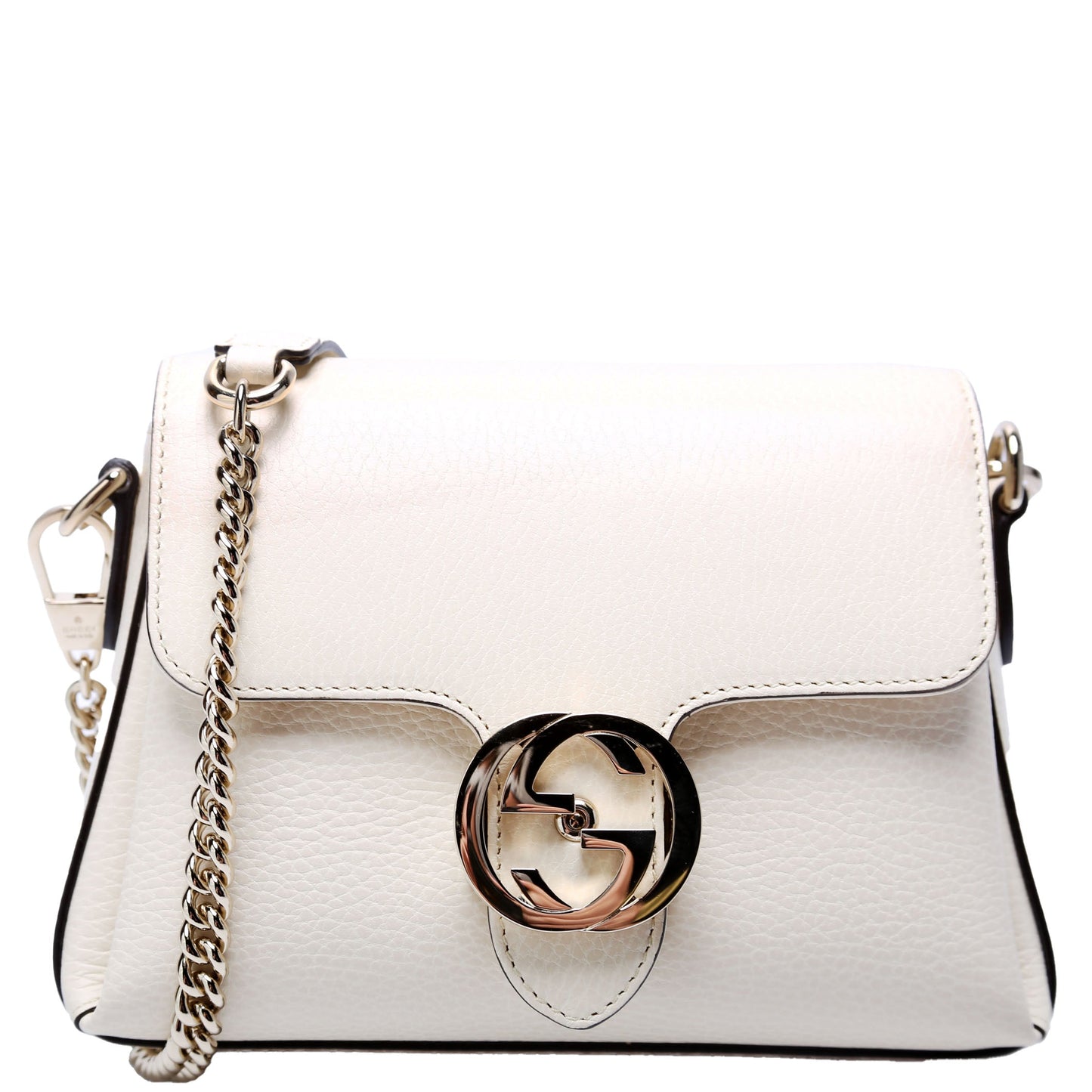 Gucci 607720 Interlocking Small Xbody White Bag
