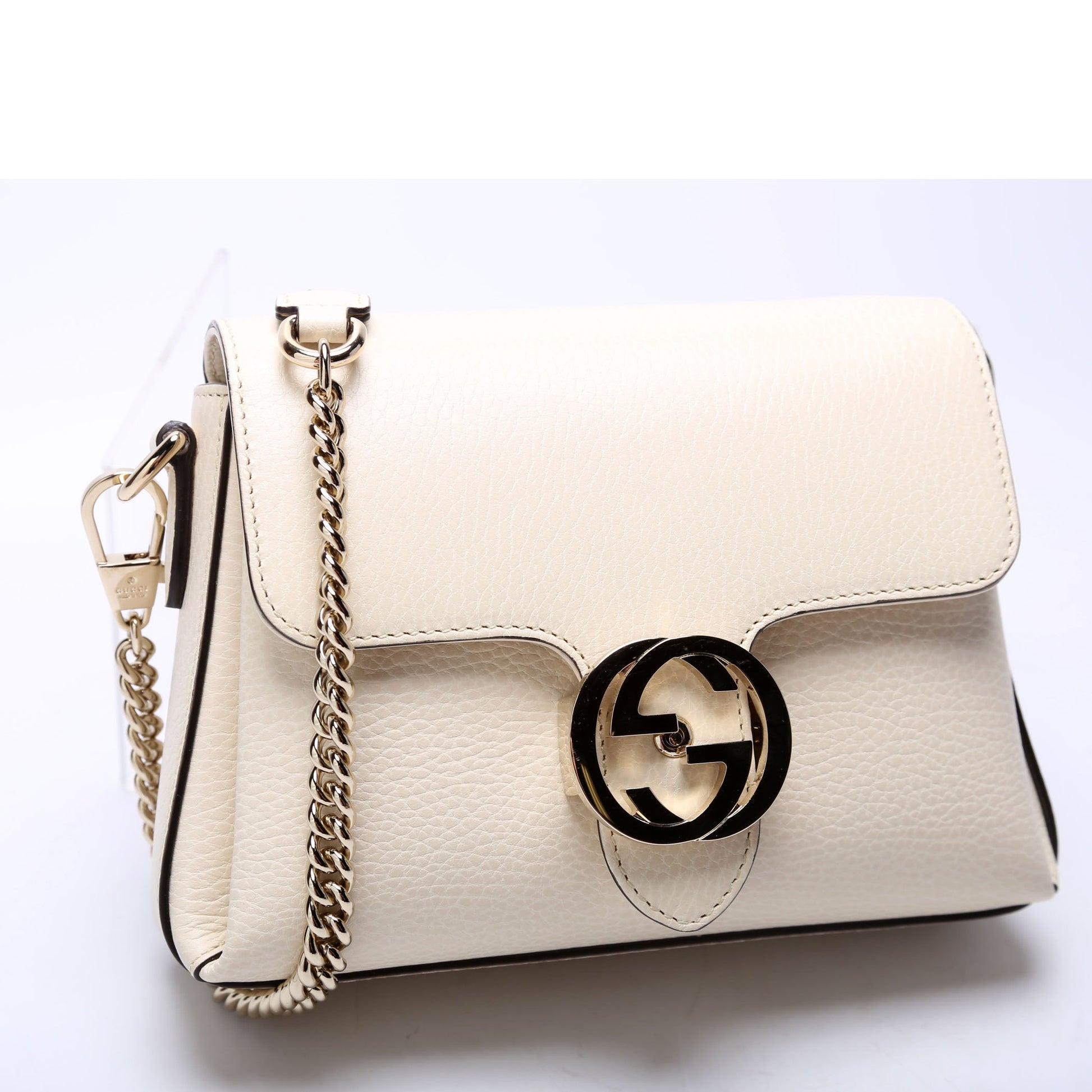 Gucci 607720 Interlocking Small Xbody White Bag