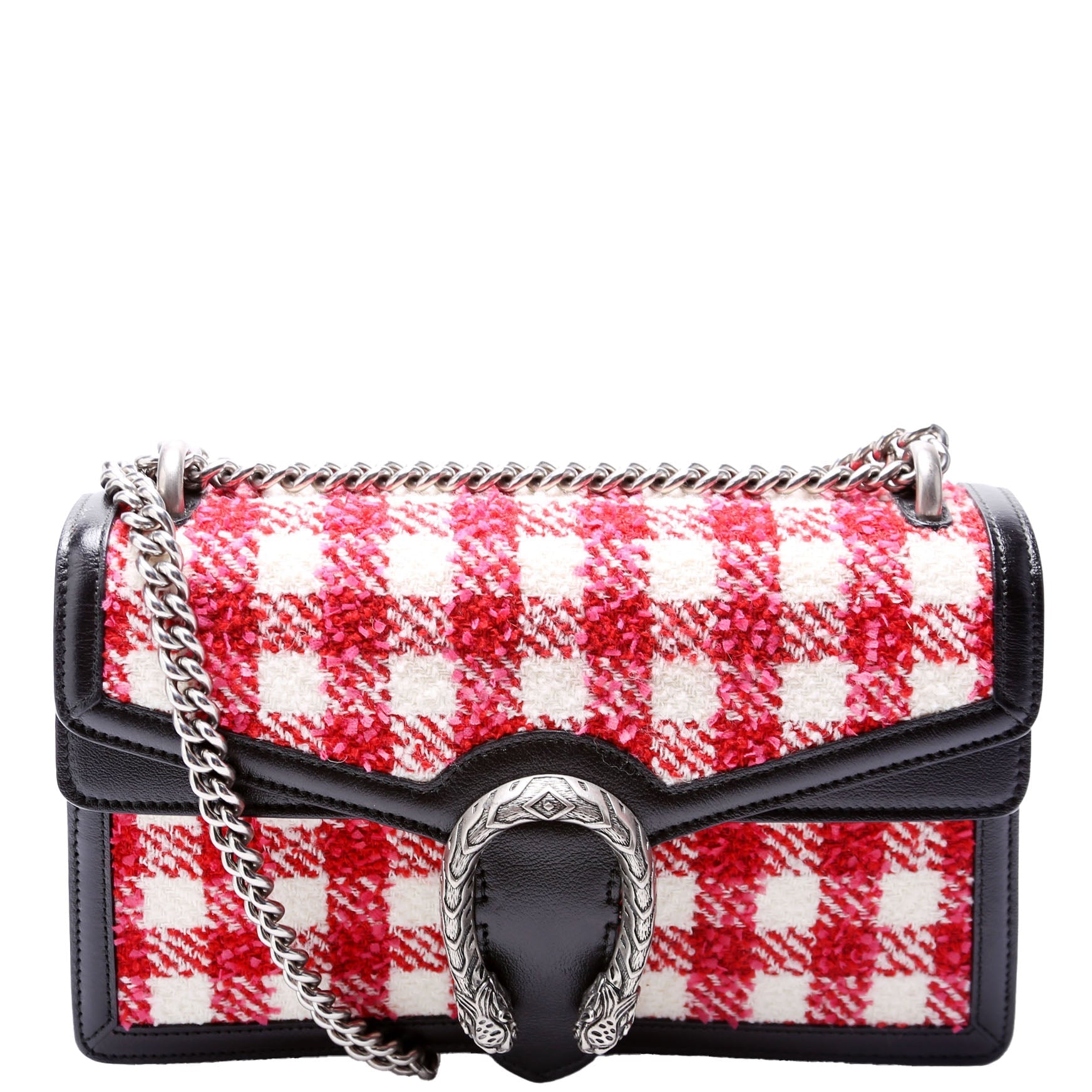 Gucci 400249 Dionysus Tweed Check Shoulder Small Bag